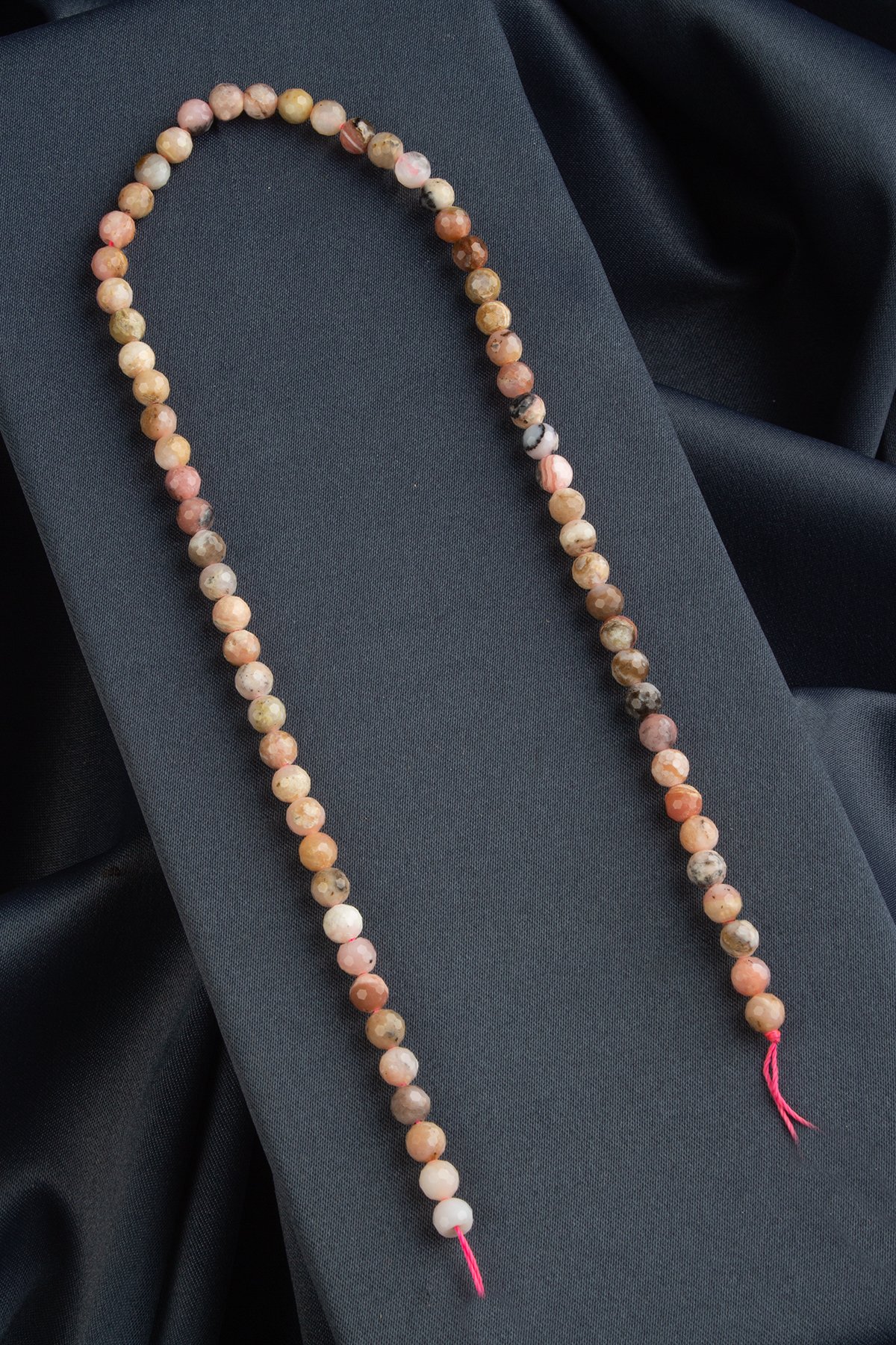 Pembe Opal Doğal Taş Parlak Pembe Küre Kristal Kesim 6mm Dizi [AA]