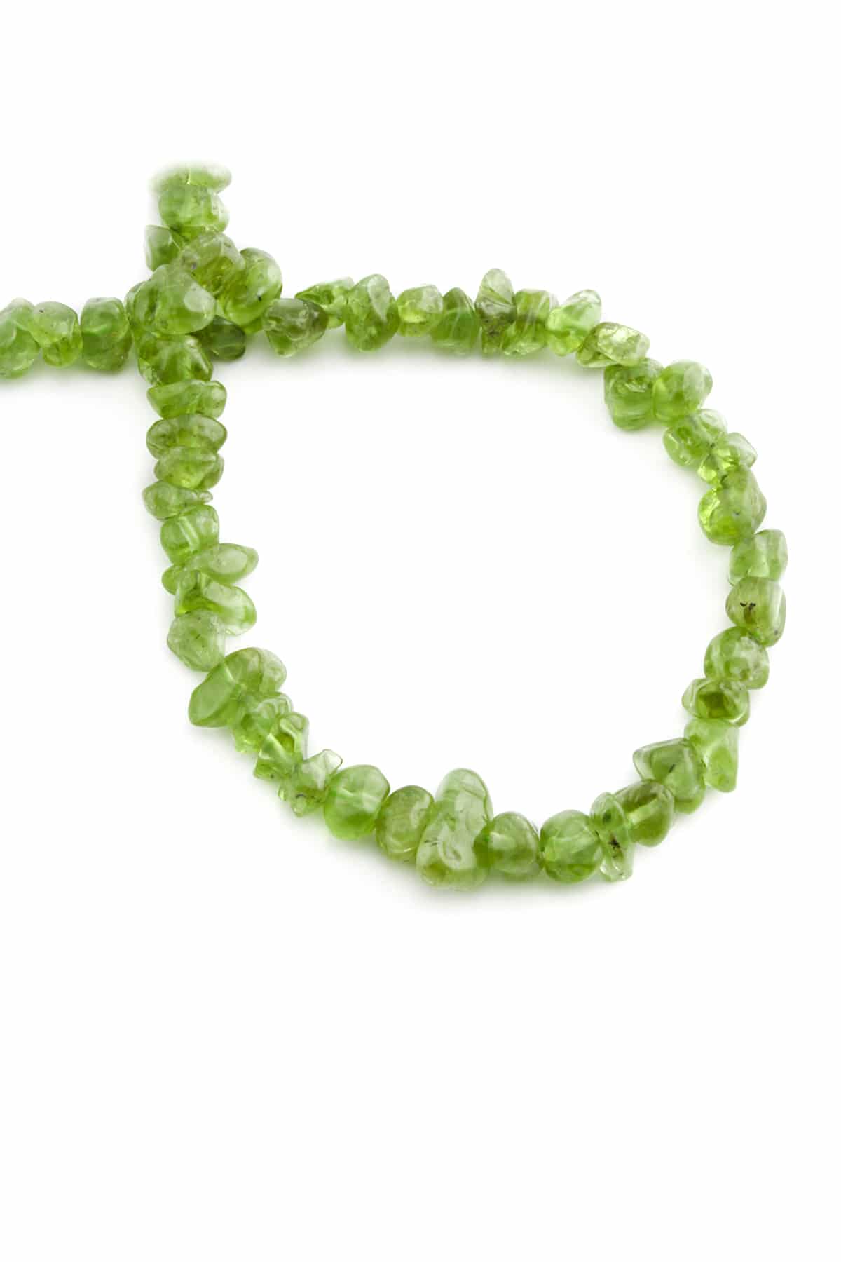 Peridot Doğal Taş Parlak Amorf Kesim 6x5mm Dizi [AA]