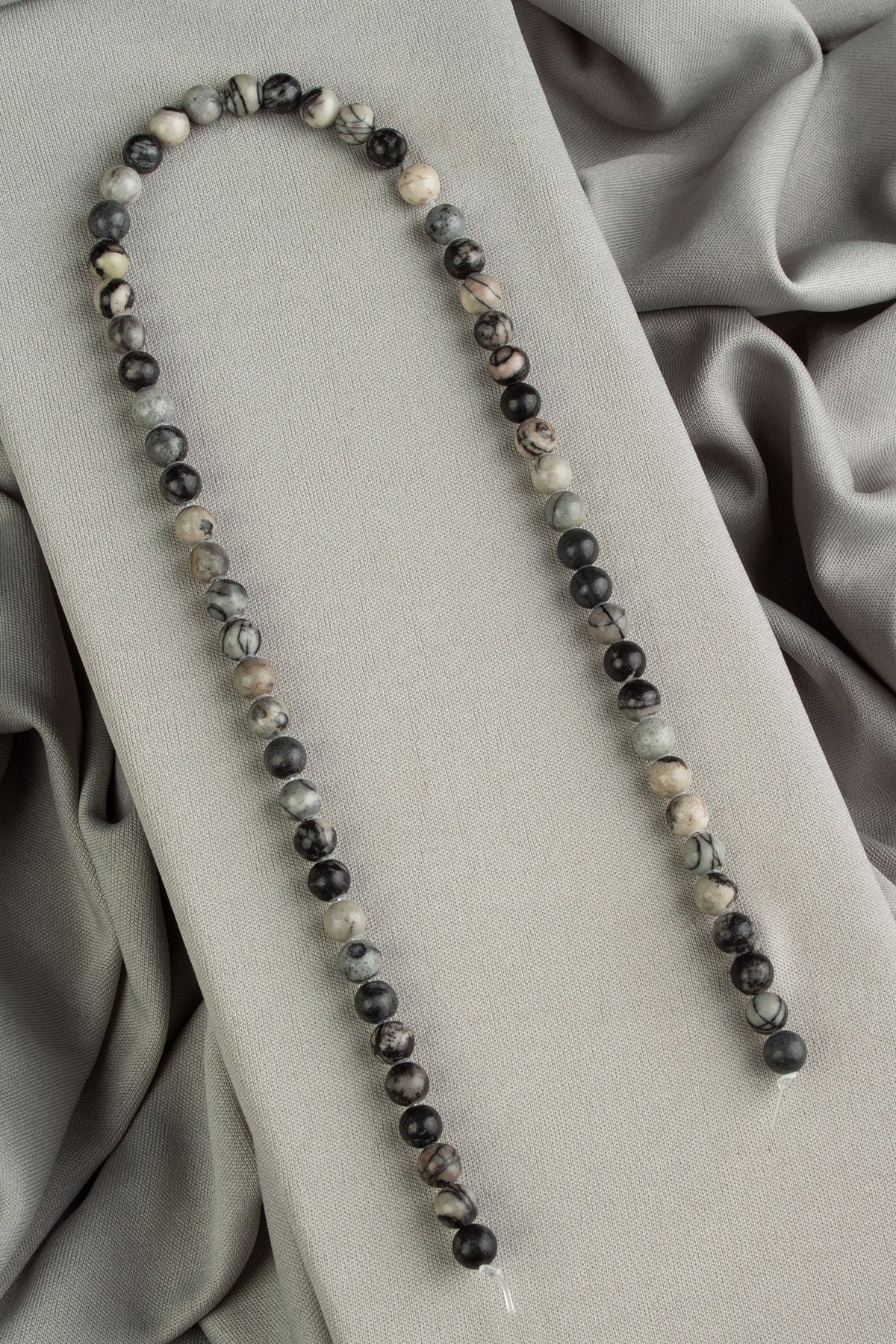 Picasso Jasper Doğal Taş Parlak Küre Kesim 6mm Dizi [AA]