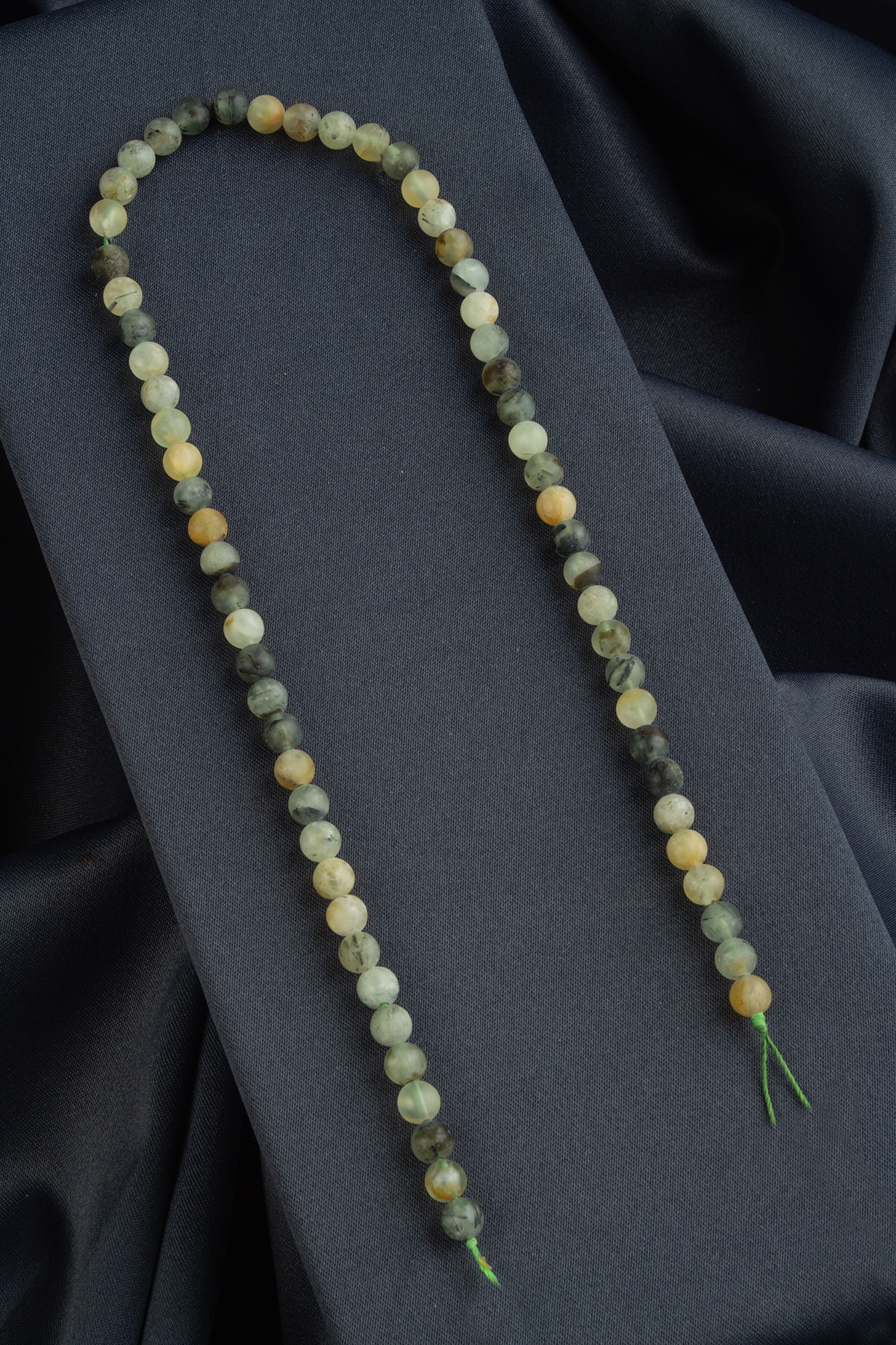 Prehnit Doğal Taş Mat Küre Kesim 6mm Dizi [AA]