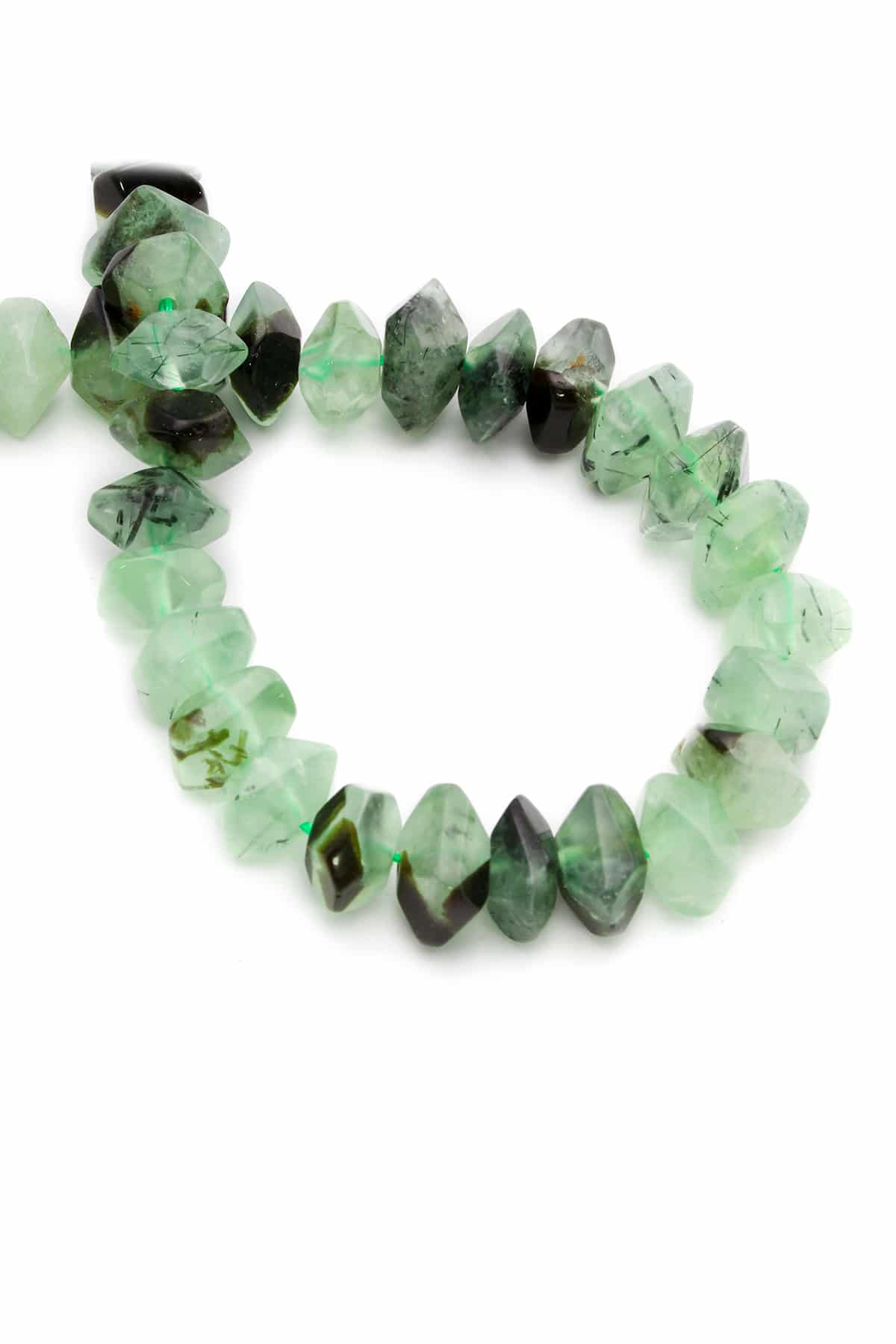 Prehnit Doğal Taş Parlak Rondela Kesim 10x7mm Dizi [AA]