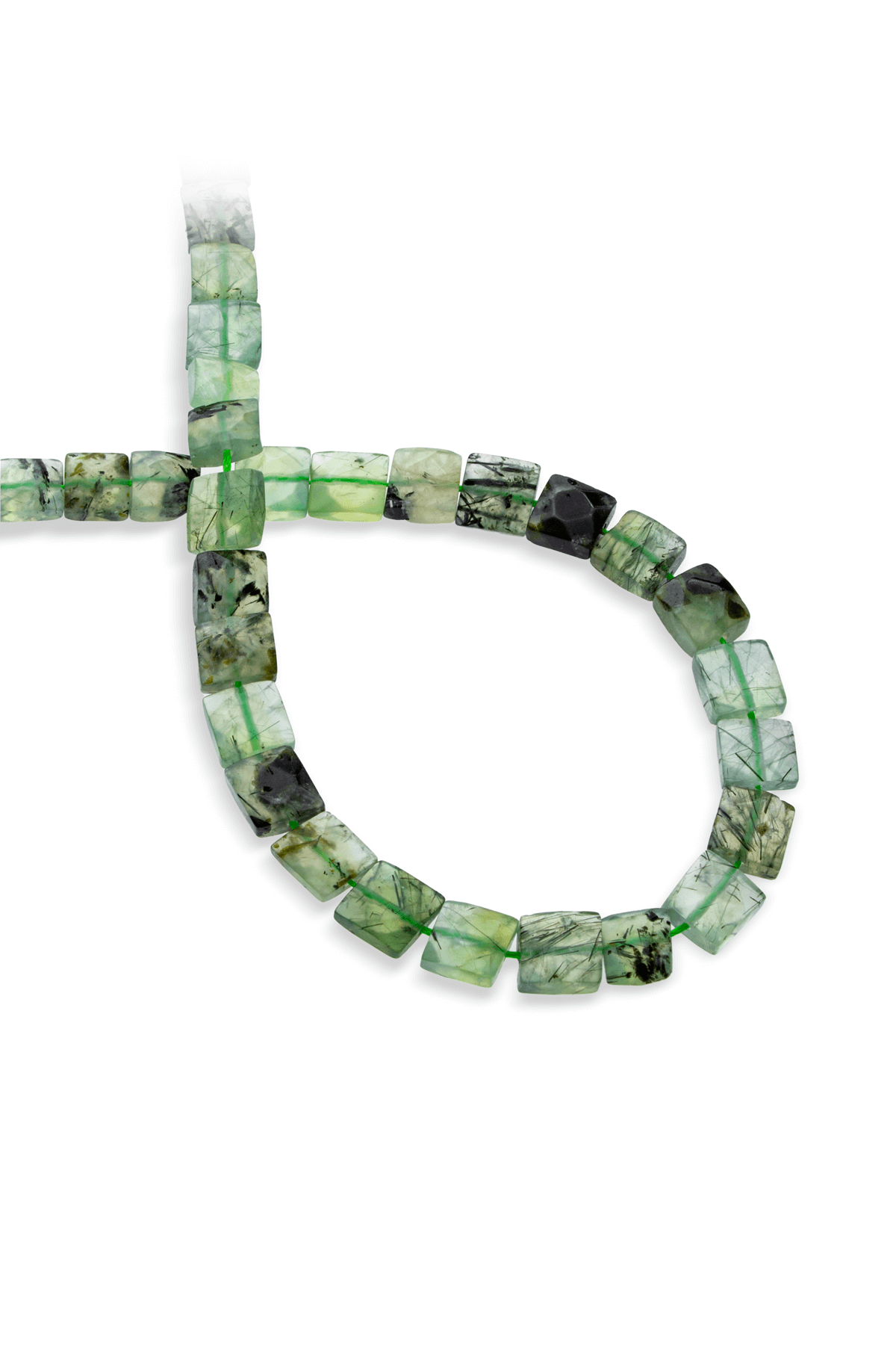 Prehnit Doğal Taş Yatsı Kare Özel Kesim 10x5mm Dizi