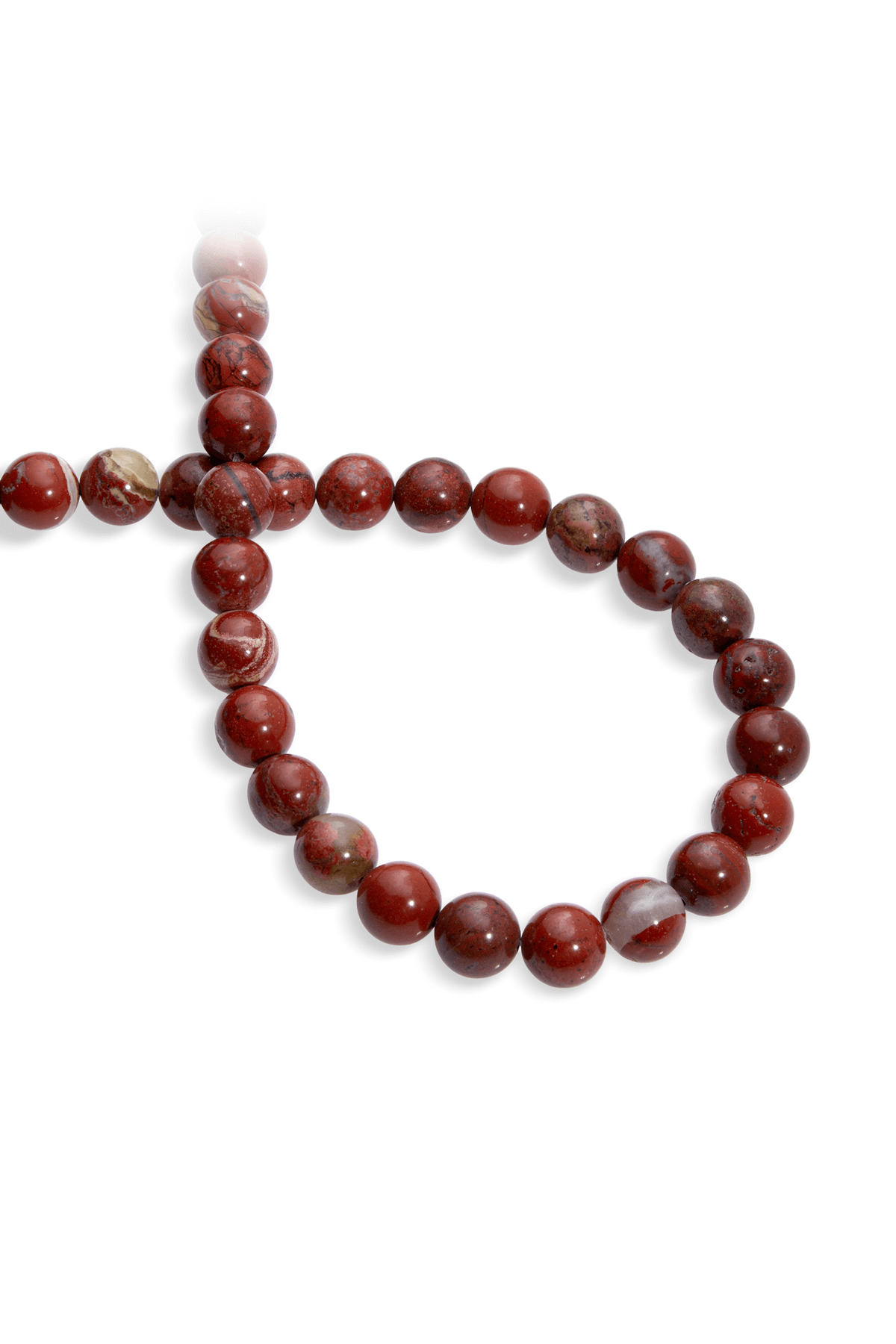 Red Jasper Doğal Taş Parlak Küre Kesim 10mm Dizi [AA]