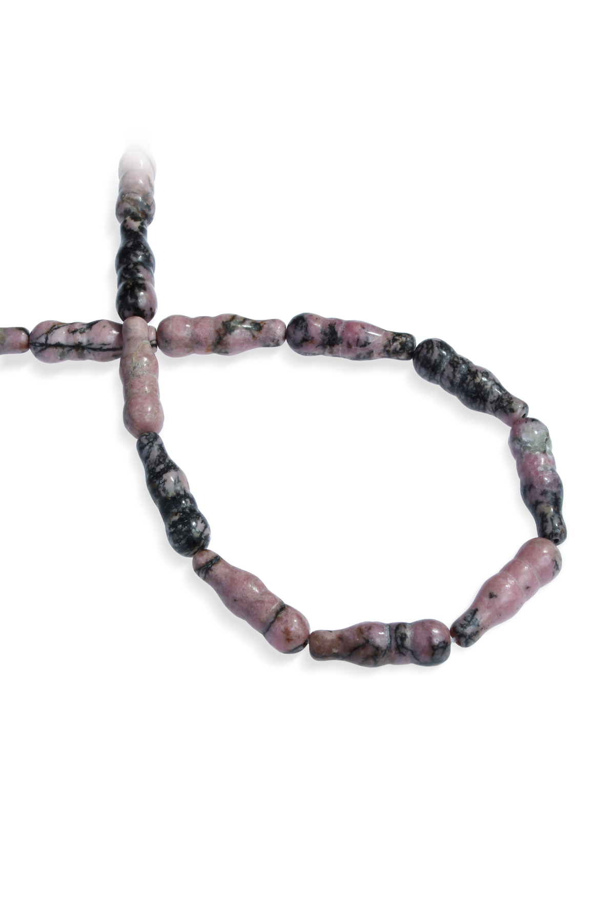 Rodonit Doğal Taş İmame Kesim 8x24mm Dizi