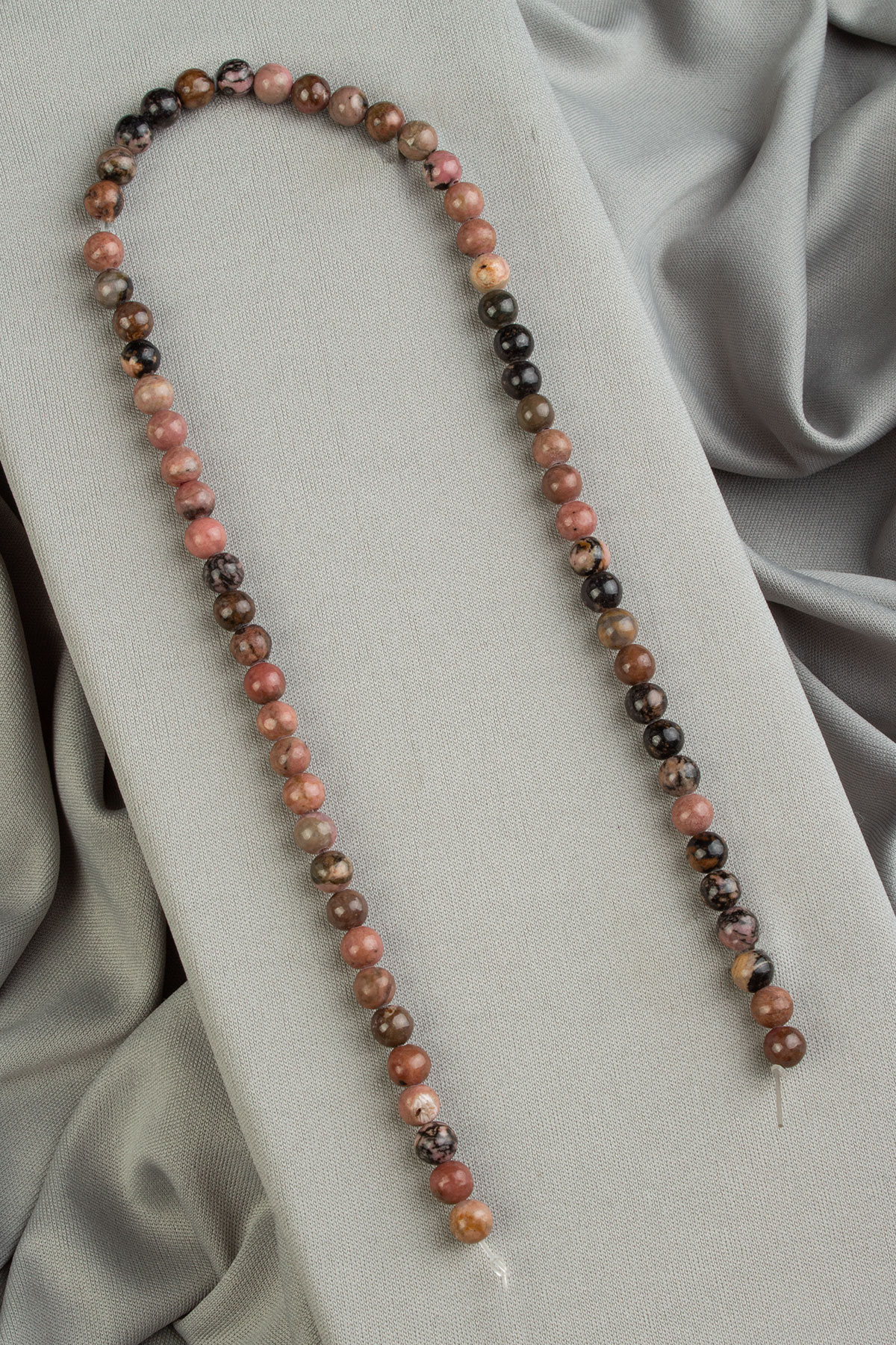 Rodonit Doğal Taş Parlak Küre Kesim 6mm Dizi [AA]