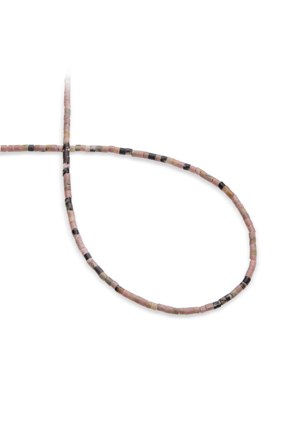 Rodonit Doğal Taş Silindir Kesim 2x2mm Dizi