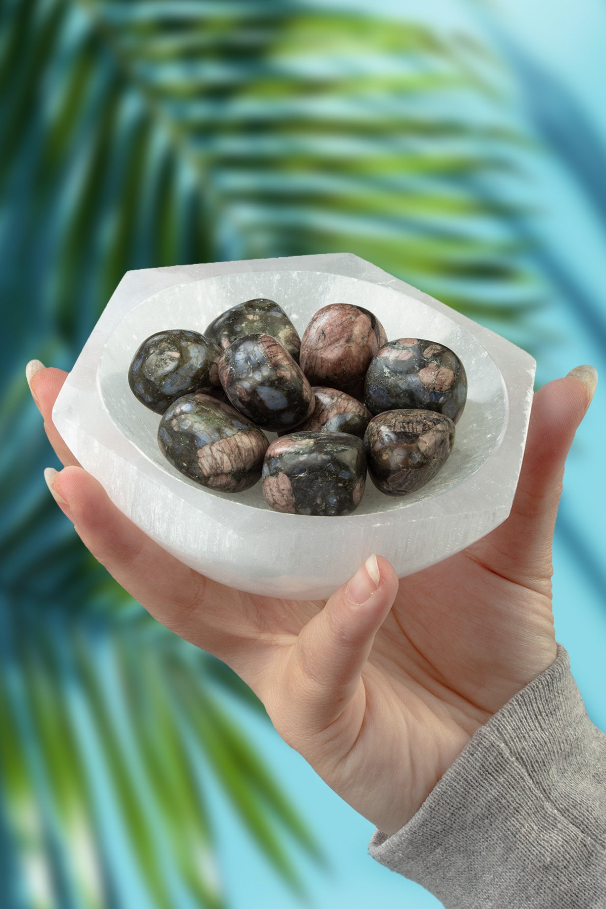 Rodonit Taşı Tamburlanmış Kütle - 100 Gram