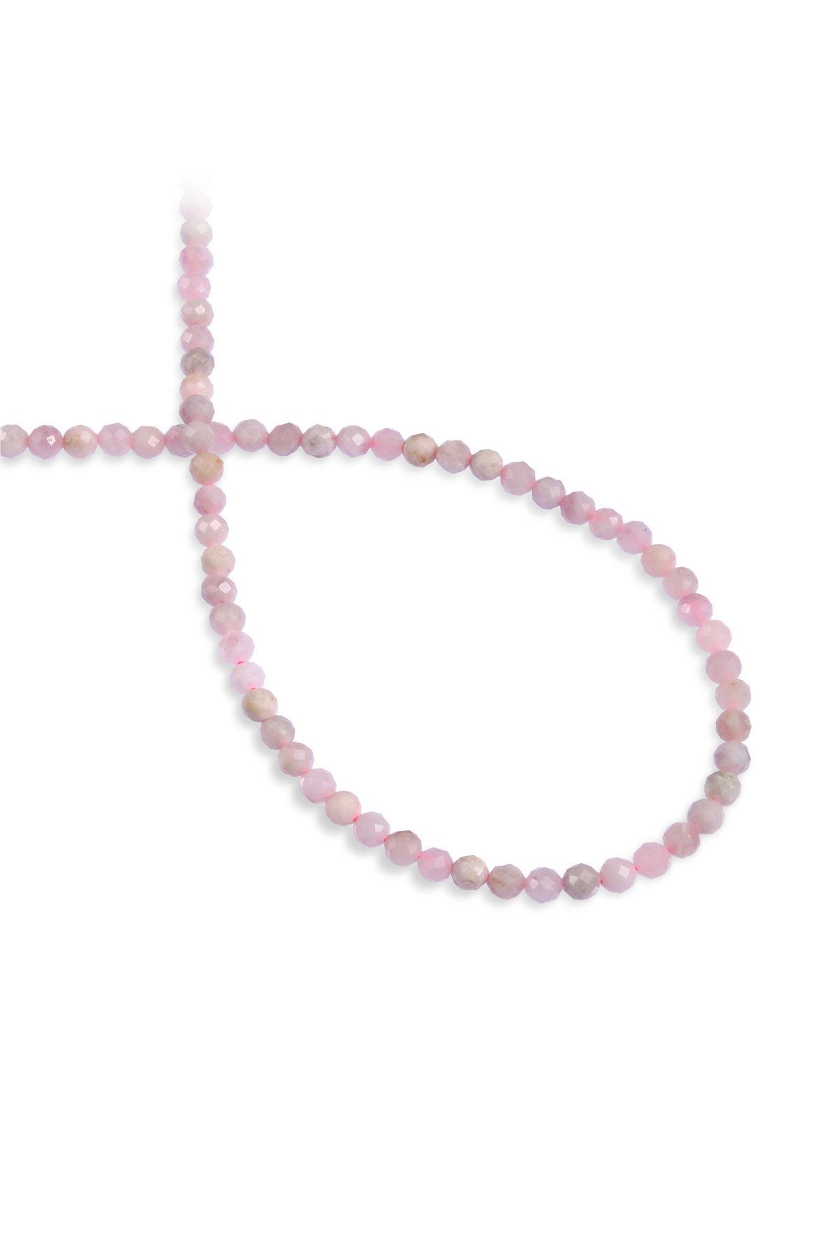 Roz Kunzit Doğal Taş Faset Küre Kesim 4mm Dizi