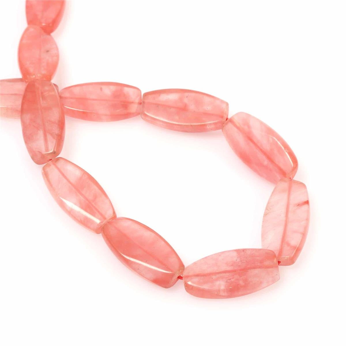 Pembe Kuvars Doğal Taş 15x30mm Dizi