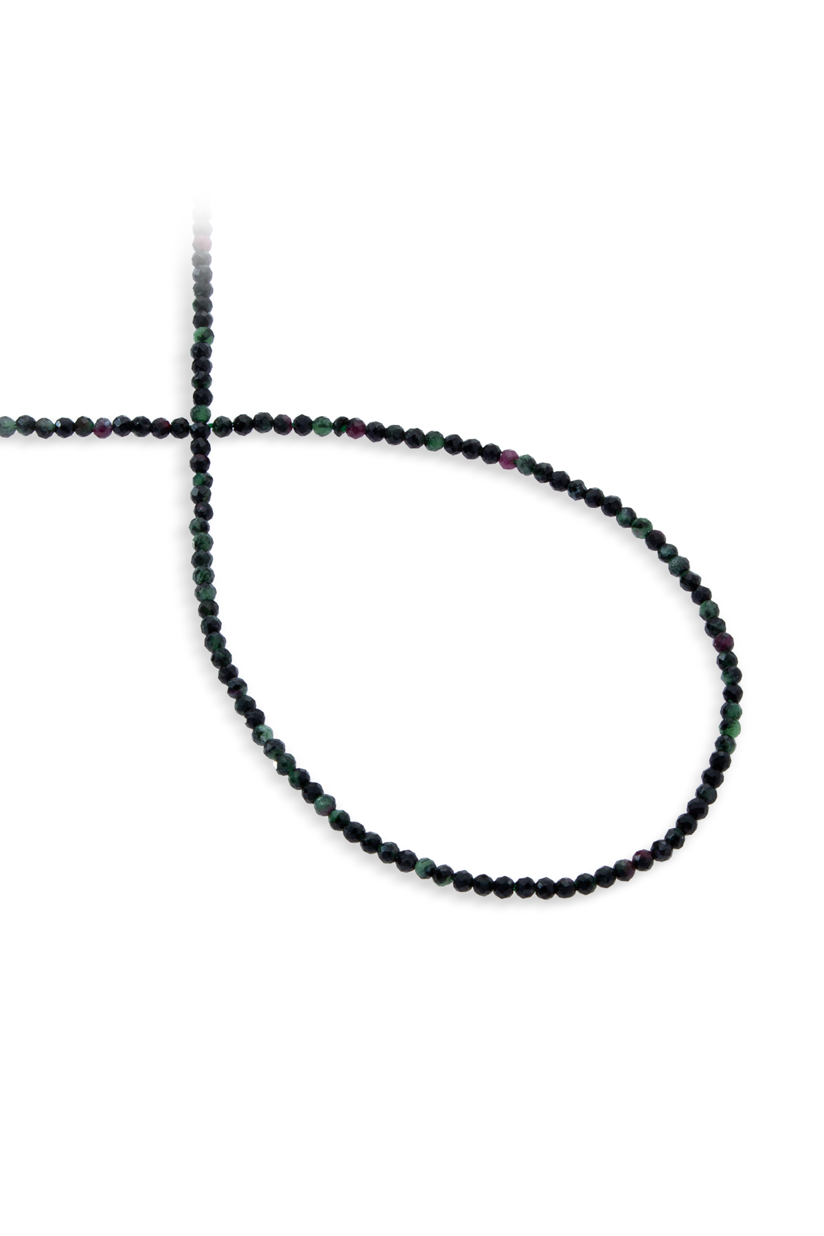 Ruby Zoisit Doğal Taş Faset Küre Kesim 2mm Dizi