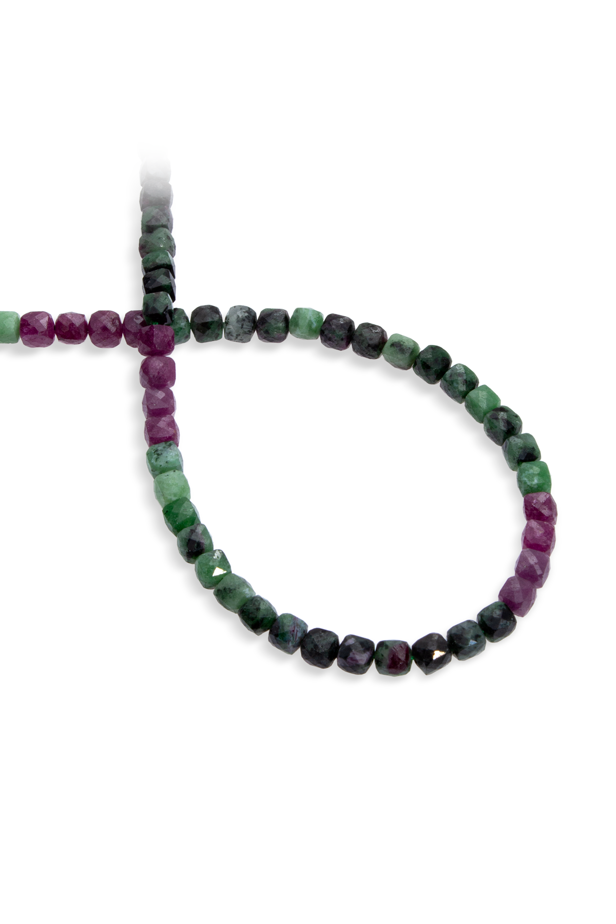 Ruby Zoisit Doğal Taş Küp Faset Kesim 6mm Dizi