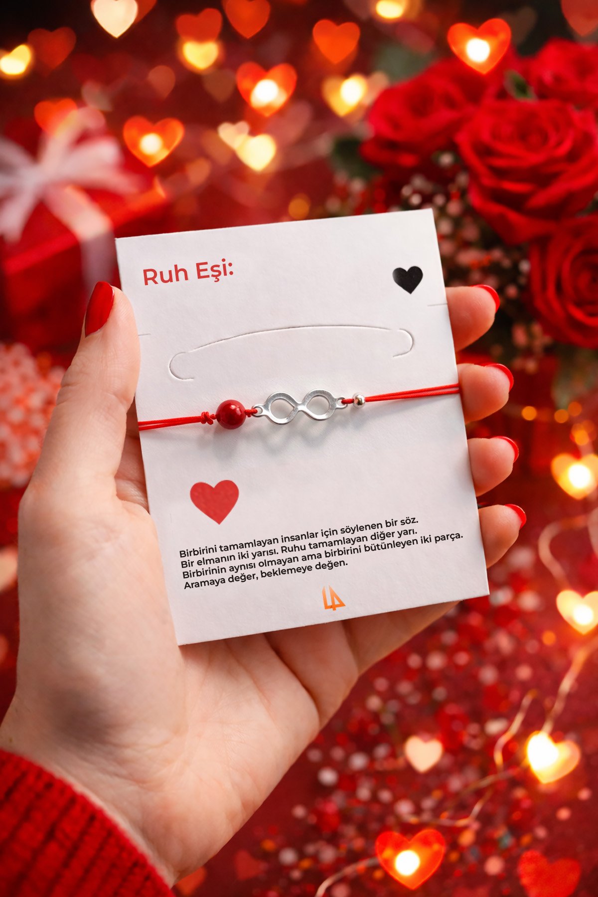 Ruh Eşi Infinity Kırmızı İp Bileklik - Çift & Sevgili Bilekliği