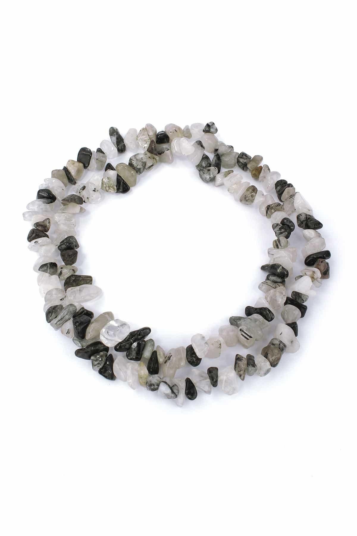 Rutil Kuvars Doğal Kırık Taş İri Boy Parlak 8x12mm Dizi