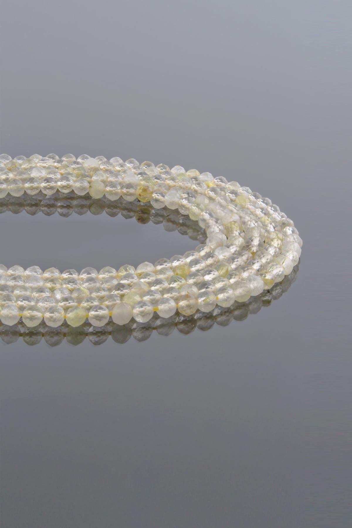 Rutil Kuvars Doğal Taş Küre Kristal Kesim 3mm Dizi