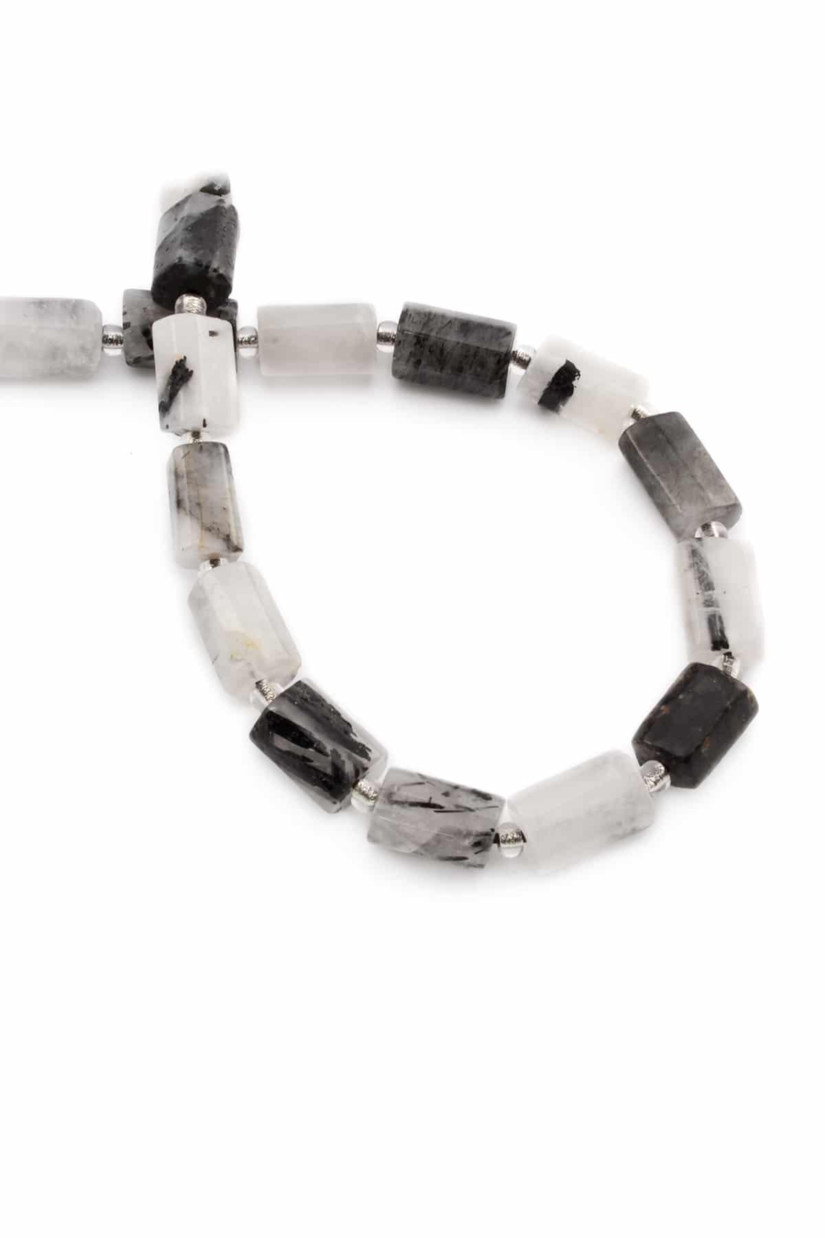 Rutil Kuvars Doğal Taş Parlak Silindir Kesim 7x12mm Dizi [AA]