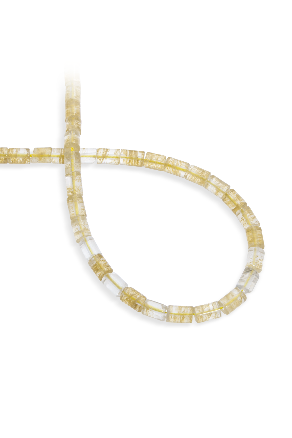 Rutil Kuvars Doğal Taş Silindir Kesim 5x8mm Dizi