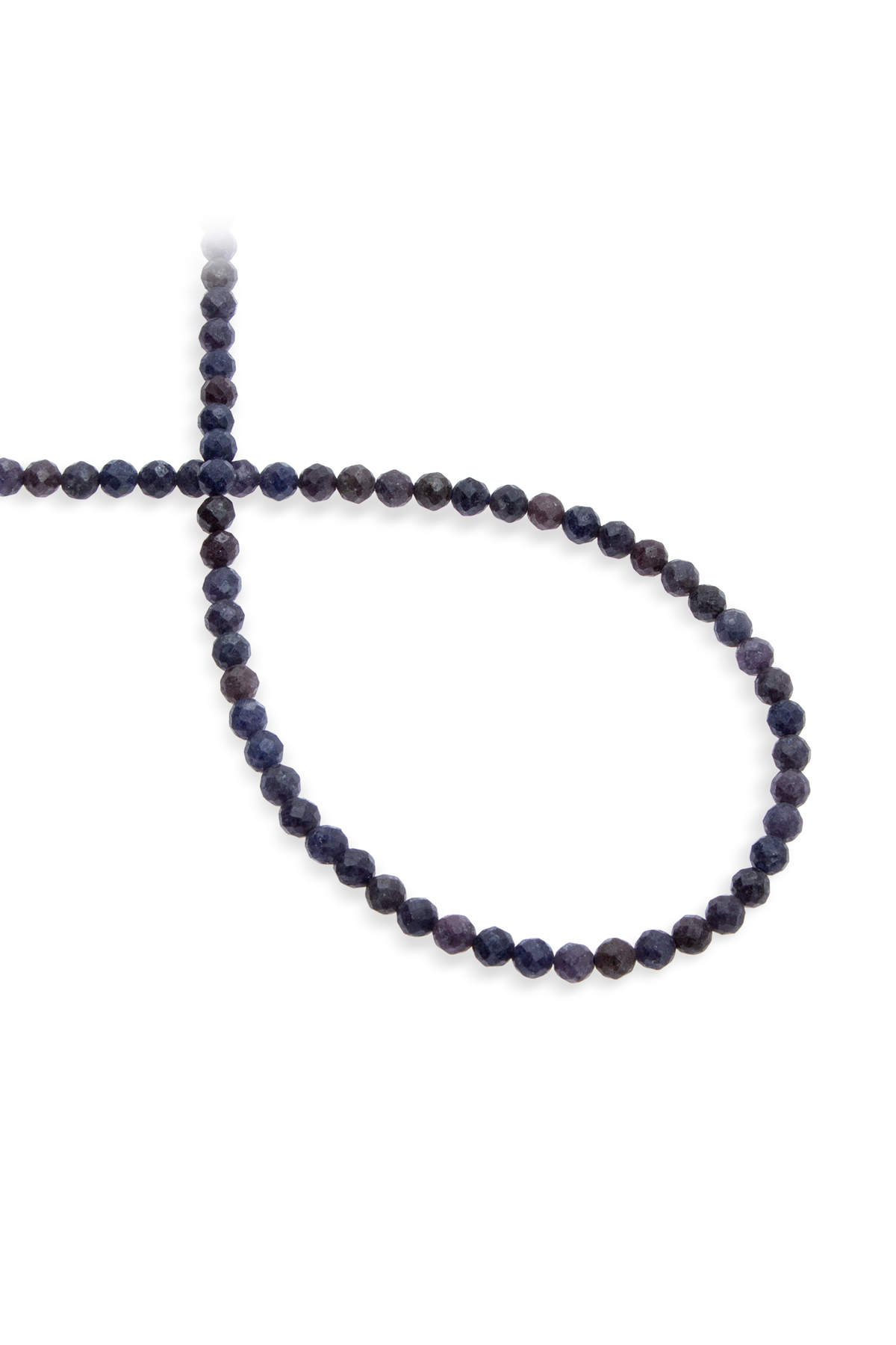 Mavi Safir Doğal Taş Parlak Küre Kristal Kesim 4mm Dizi [AB+]