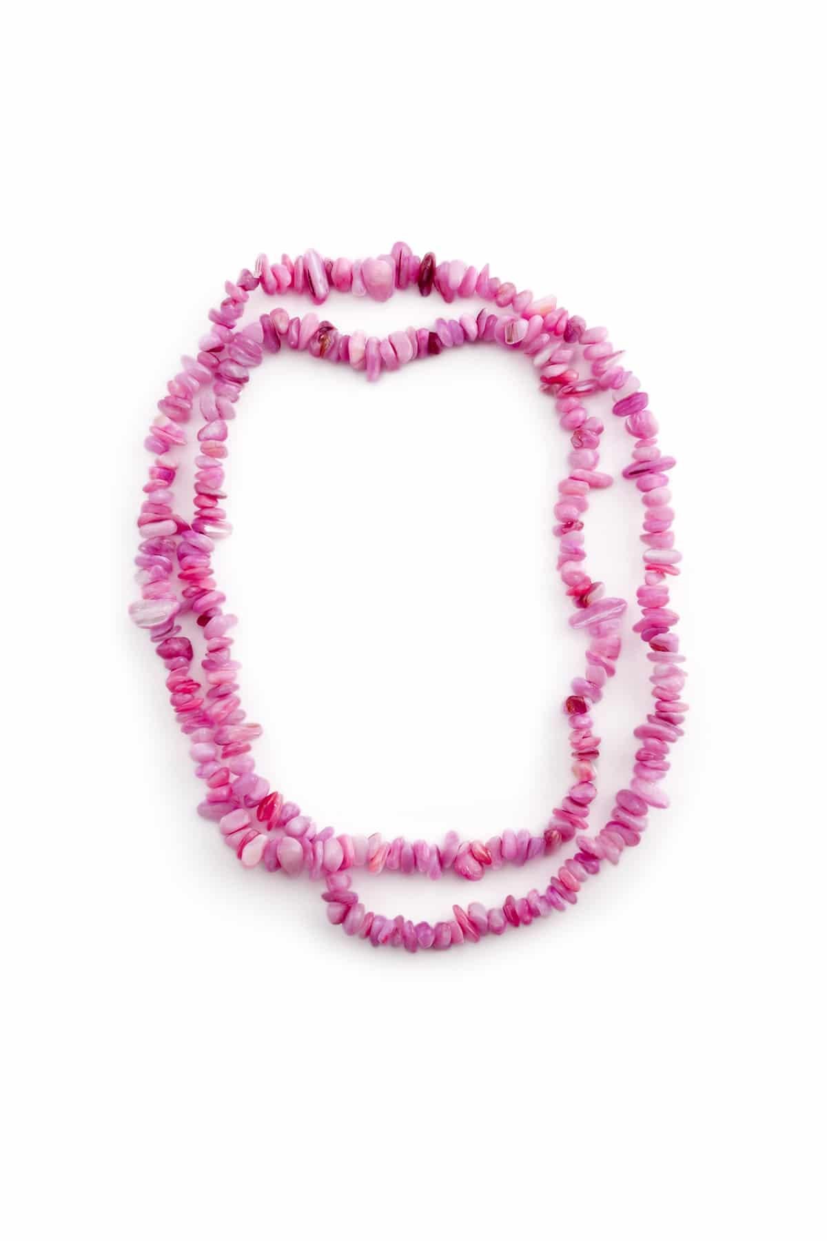 Sedef Doğal Kırık Taş Parlak Lila 5x8mm Dizi [AB+]