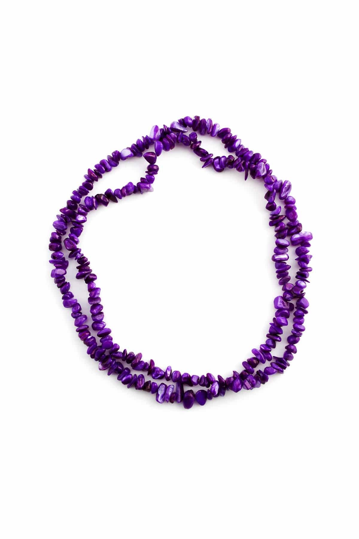 Sedef Doğal Kırık Taş Parlak Mor5x8mm Dizi [AB+]