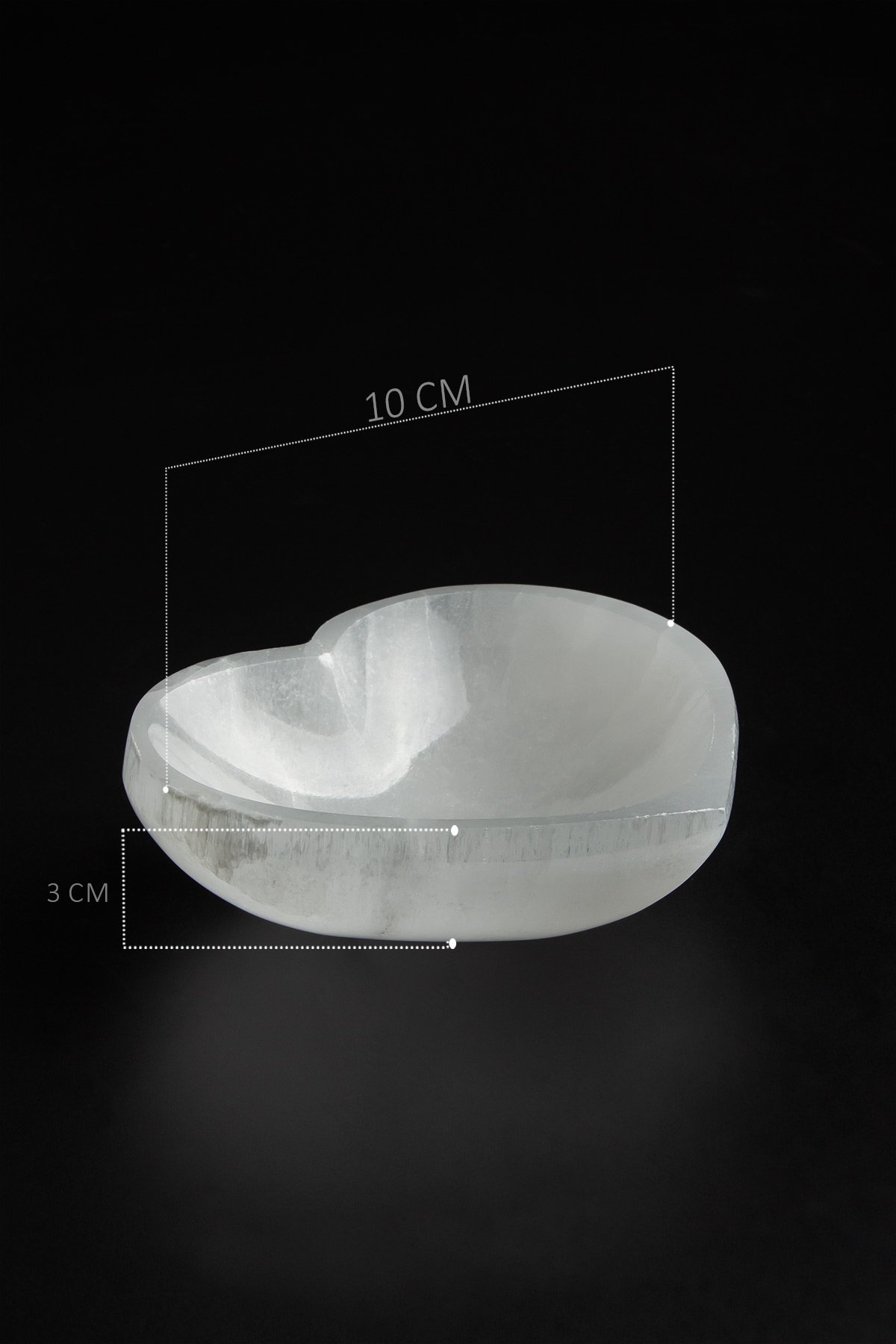Selenit Kalp Kase 10cm