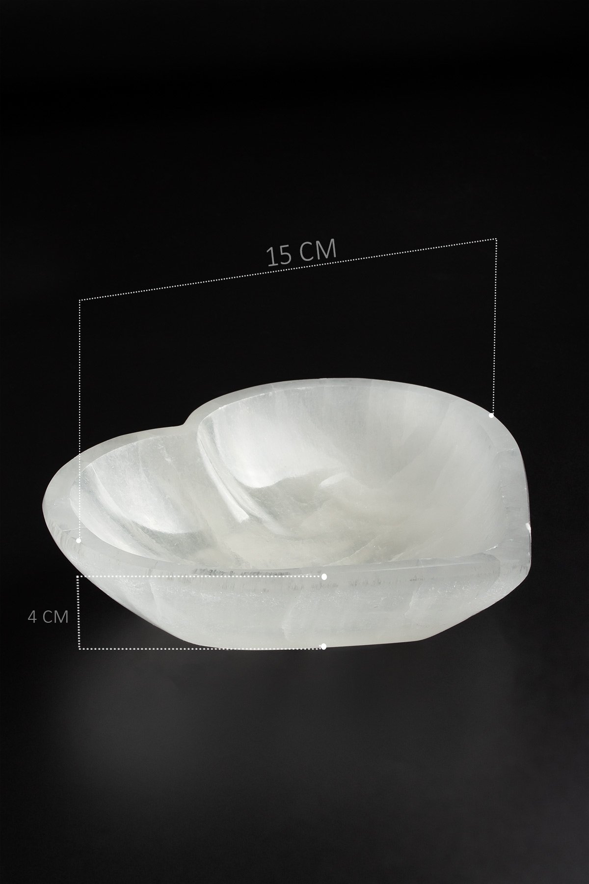 Selenit Kalp Kase 15cm