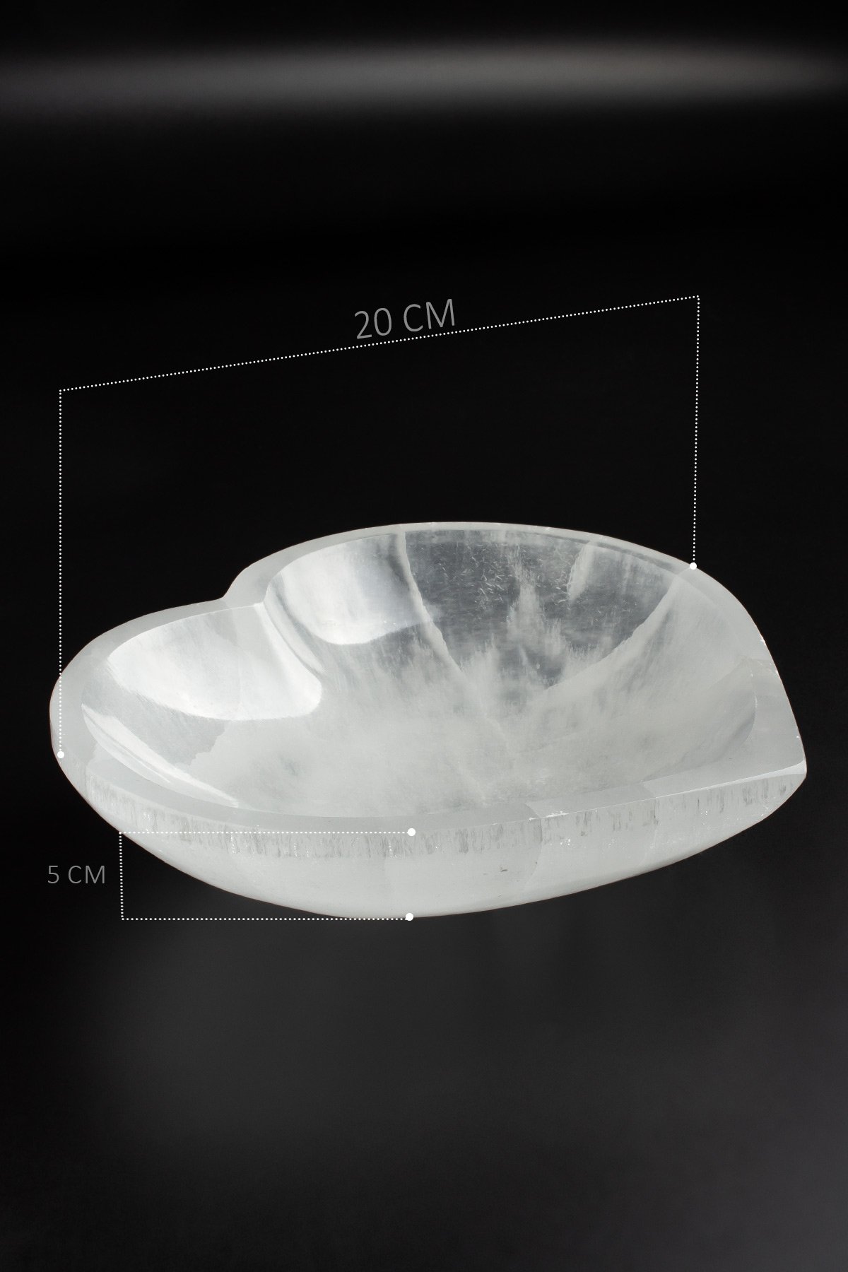 Selenit Kalp Kase 20cm