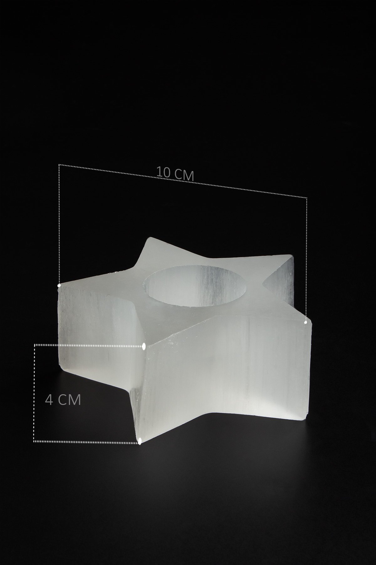 Selenit Yıldız Mumluk 10cm