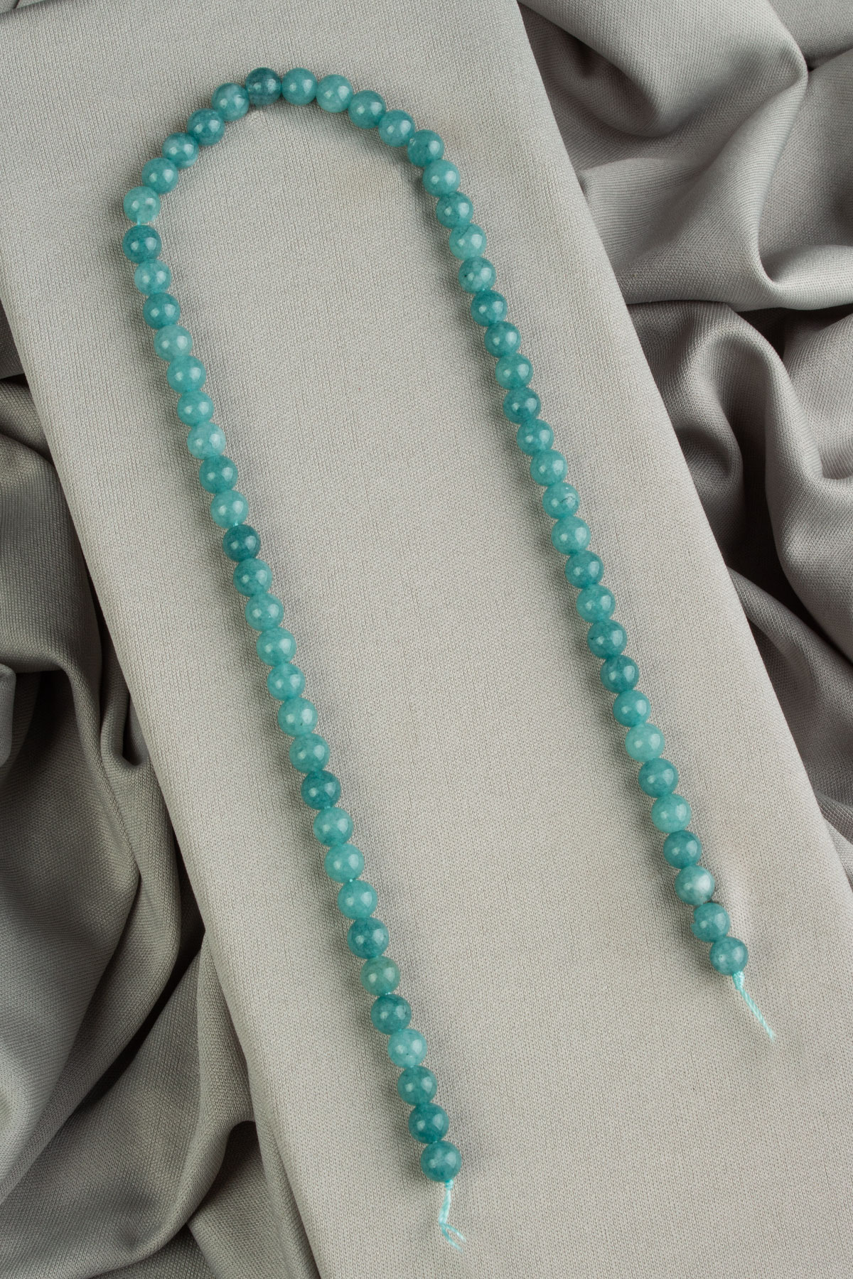 Sıkma Akuamarin Doğal Taş Parlak Küre Kesim 6mm Dizi [B+]