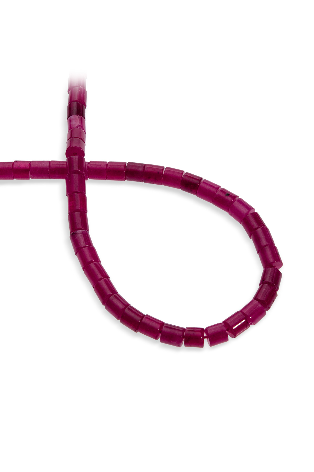 Sıkma Doğal Taş Kırmızı Silindir Kesim 6x7mm Dizi