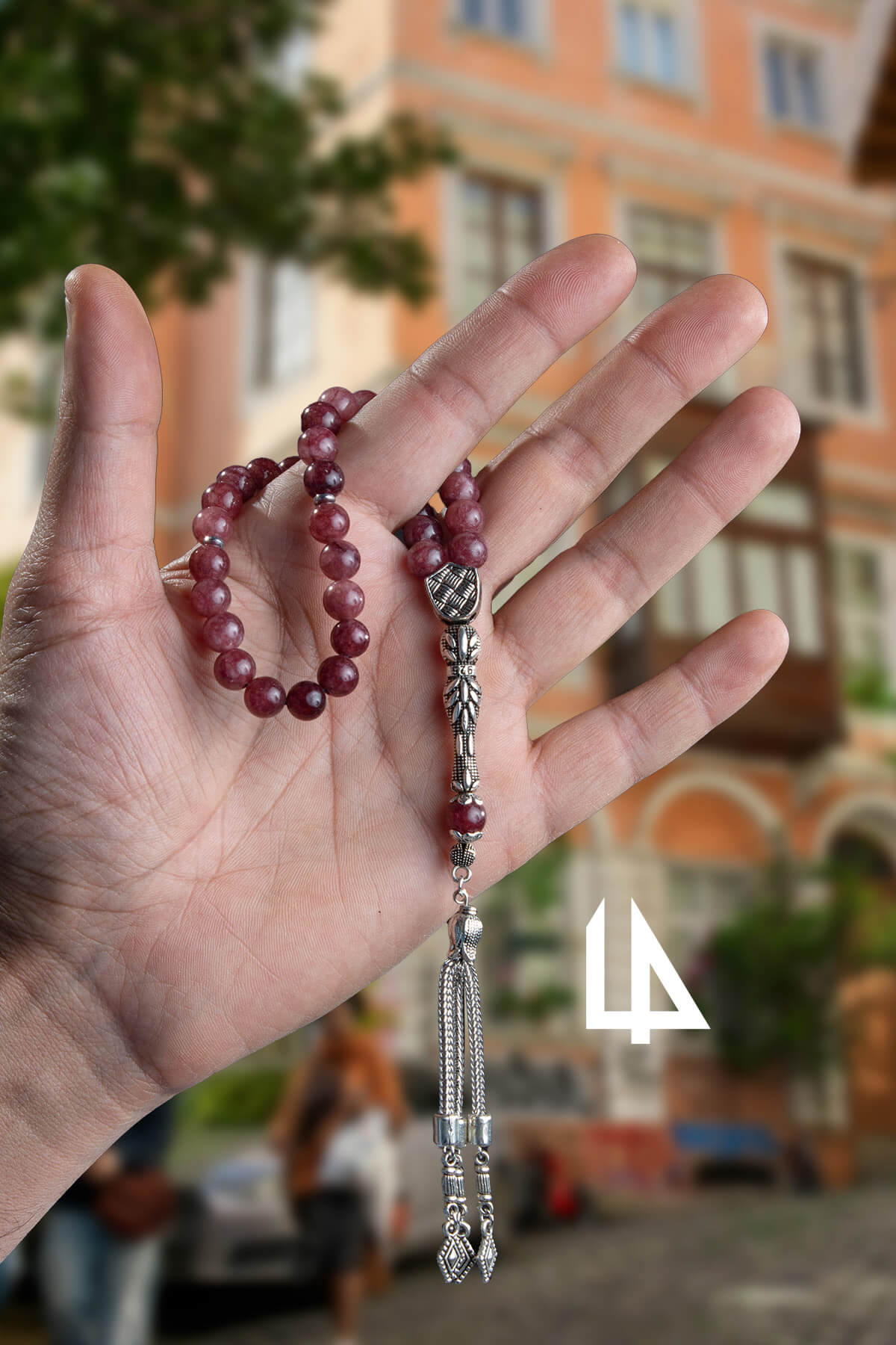 Sıkma Doğal Taş Küre Kesim 33 lü 8mm Tesbih