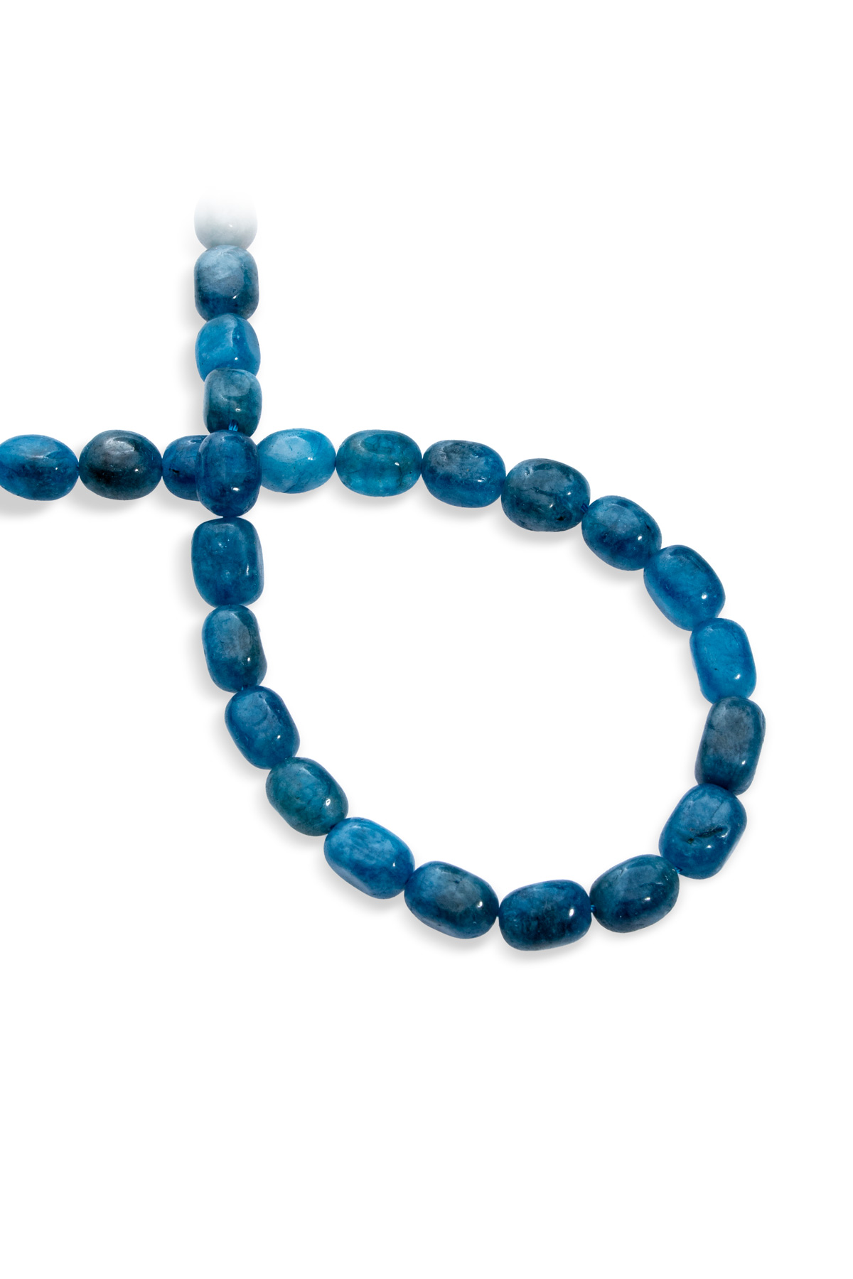 Sıkma Doğal Taş Mavi Tımbıl 11x8mm Kesim Dizi