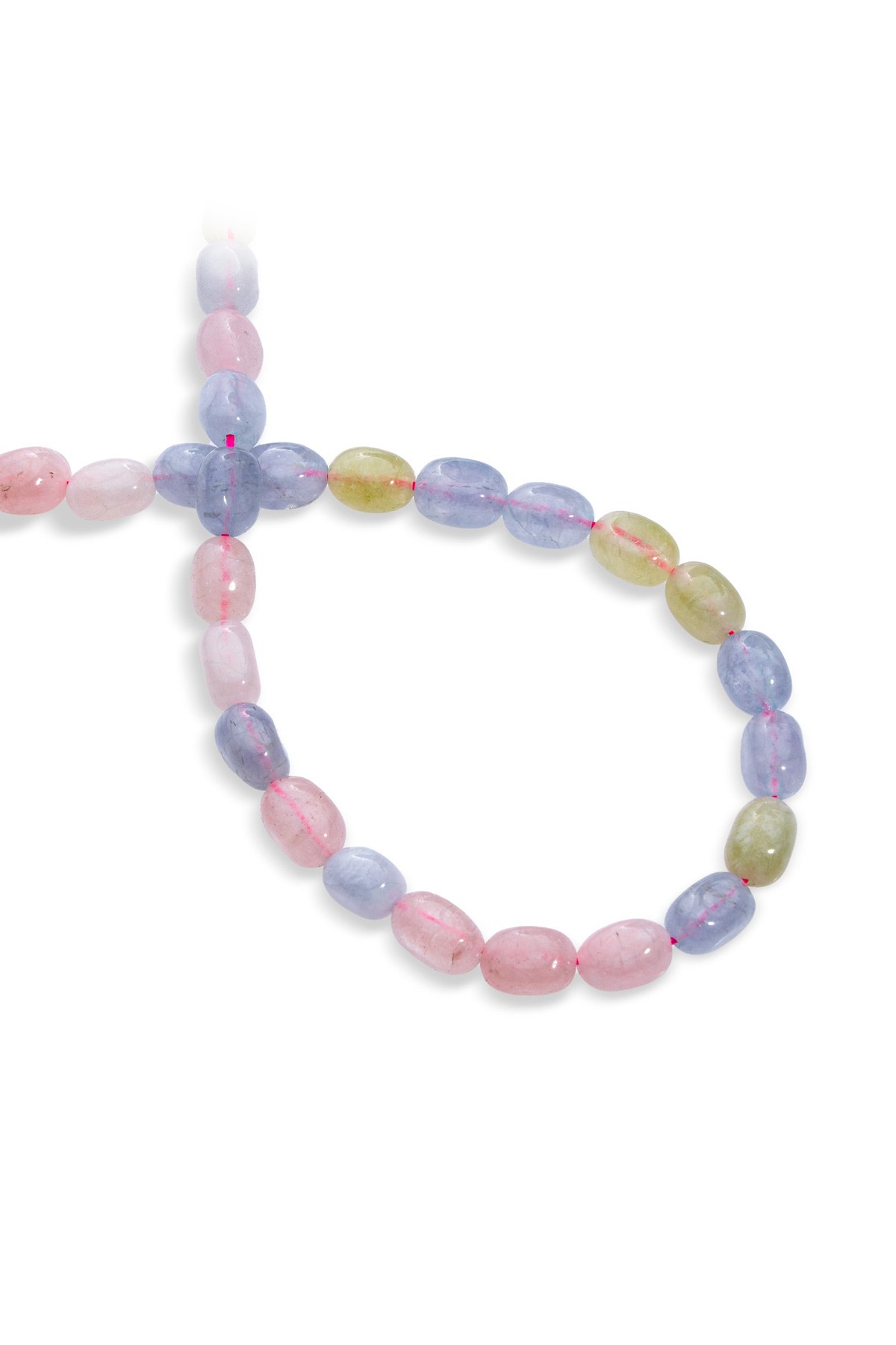 Sıkma Doğal Taş Pembe Mor Tımbıl 11x8mm Kesim Dizi