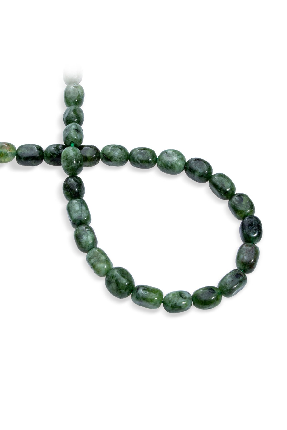 Sıkma Doğal Taş Yeşil Tımbıl 11x8mm Kesim Dizi