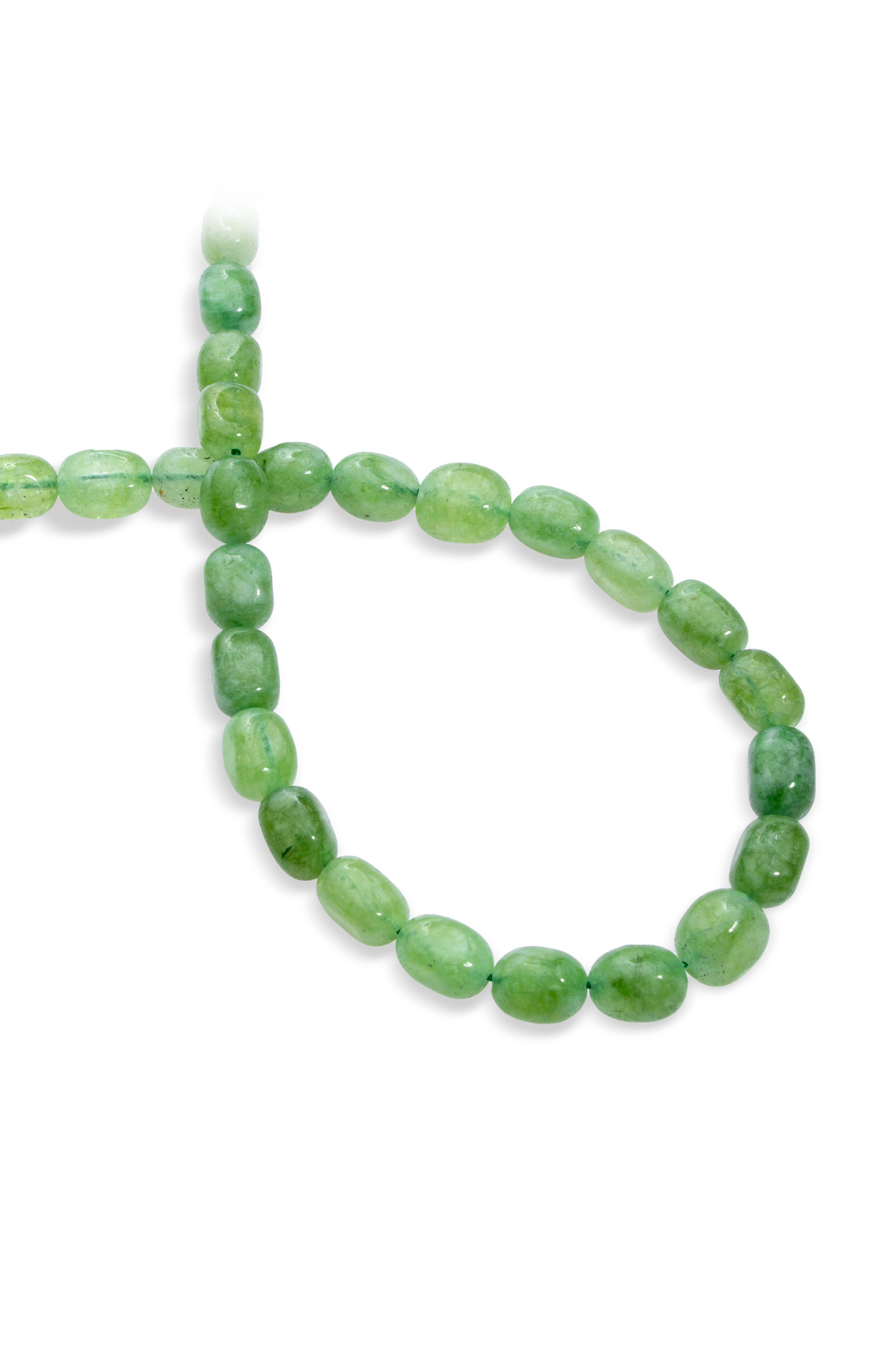 Sıkma Doğal Taş Yeşil Tımbıl 11x8mm Kesim Dizi