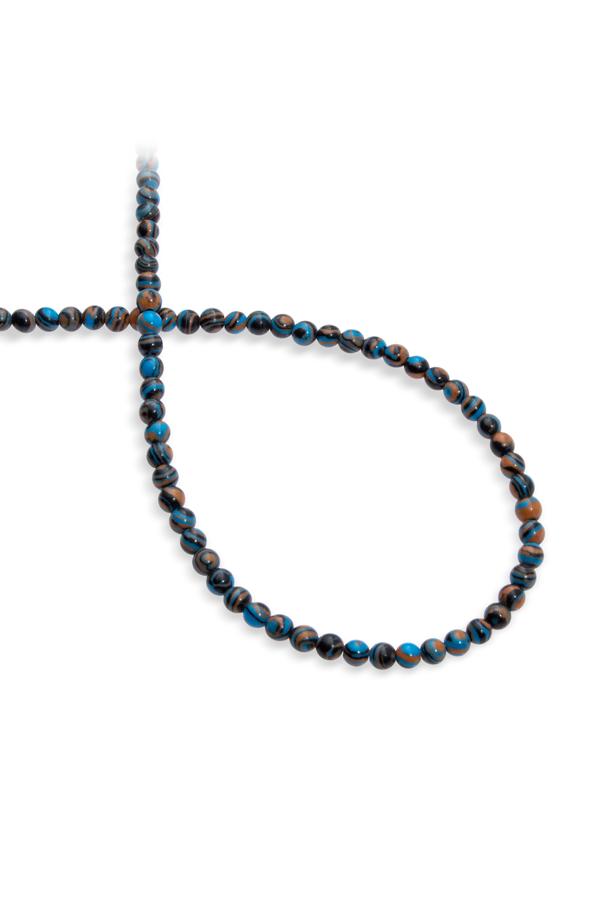 Sıkma Malakit Turuncu Mavi Küre Kesim 4mm Dizi [B+]