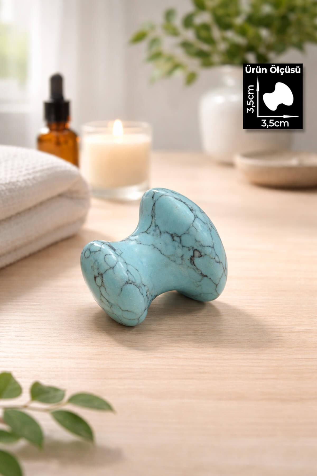 Sıkma Turkuaz Taşı Mantar Masaj Aleti