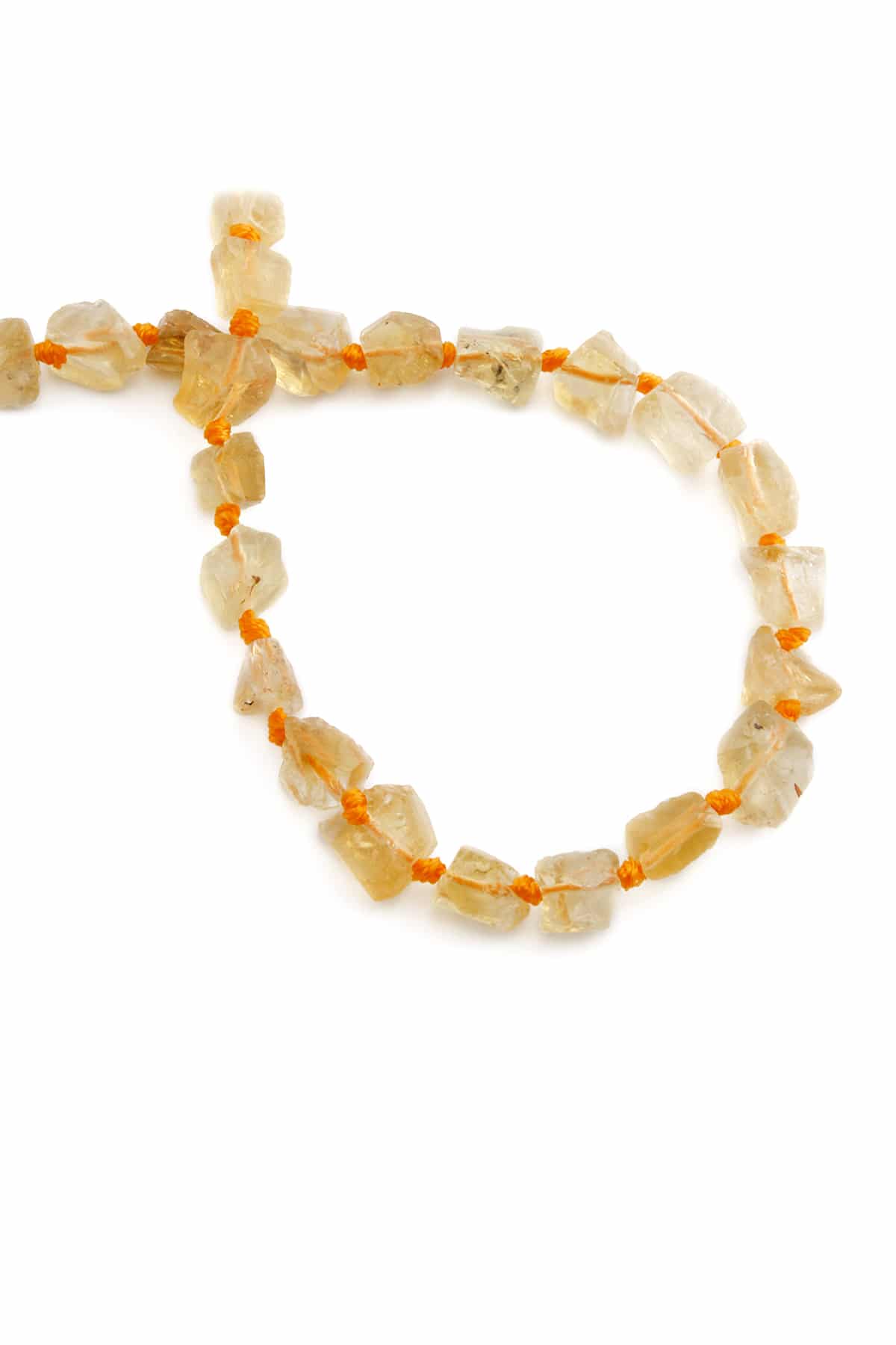 Citrine Natural Stone Ham Amorphous Cut 7x9mm String Of Beads