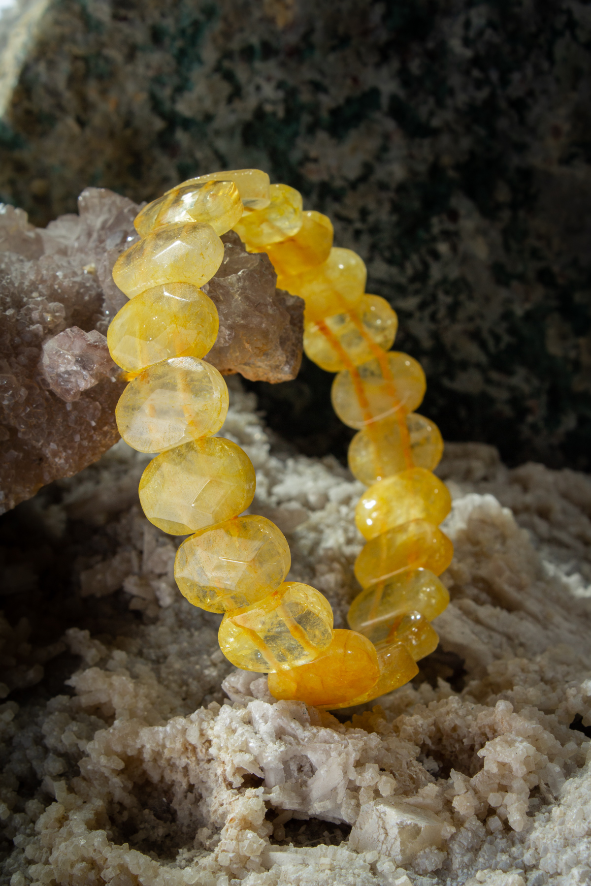 Sitrin Taşı Oval Faset Kesim Bileklik