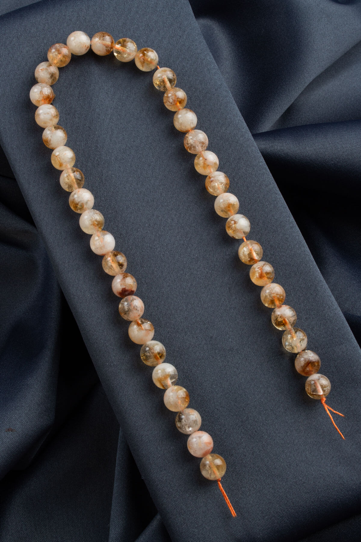 Sitrin Doğal Taş Parlak Küre Kesim 10mm Dizi AA