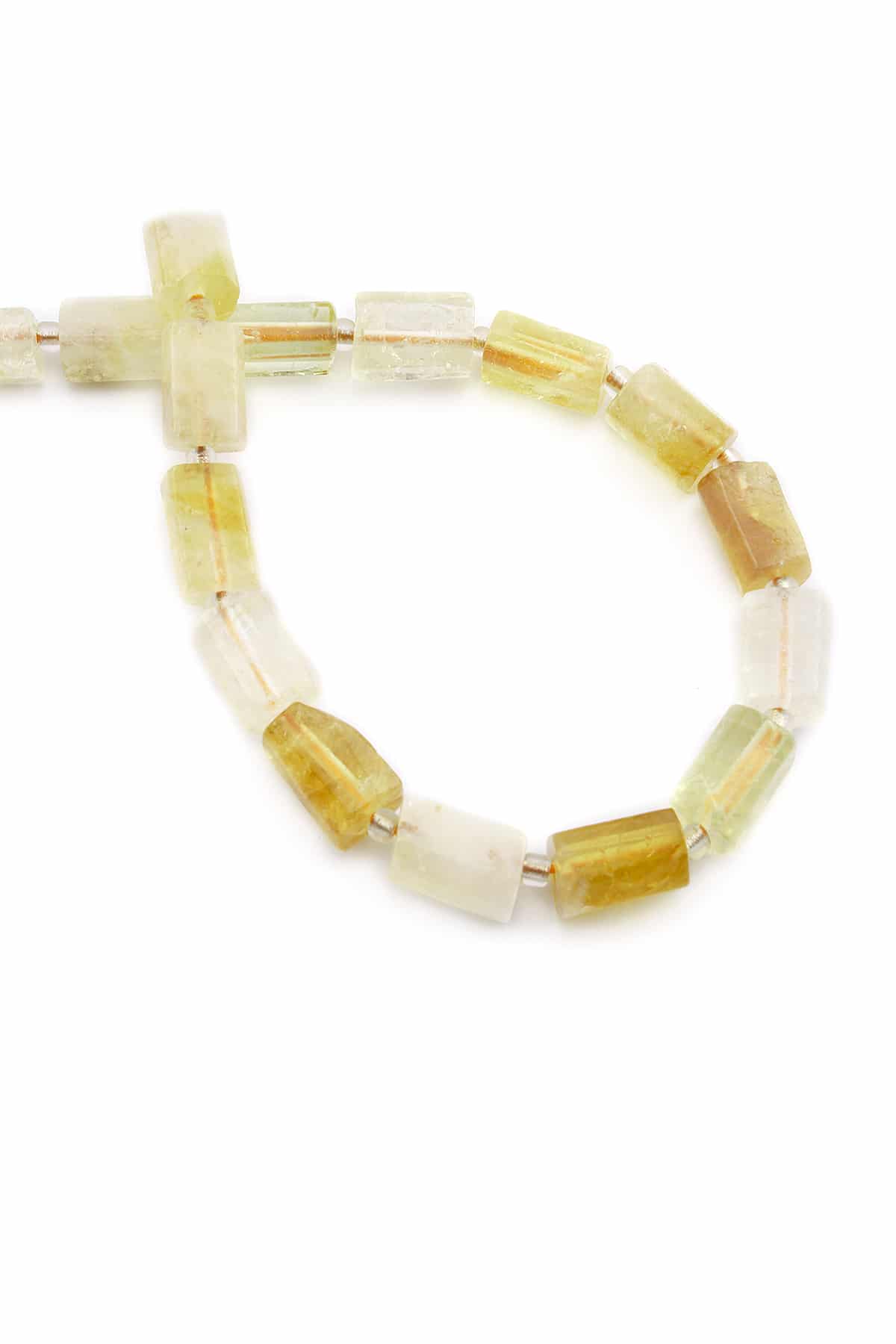 Citrine Natural Stone Cylinder Cut 7x12mm String Of Beads