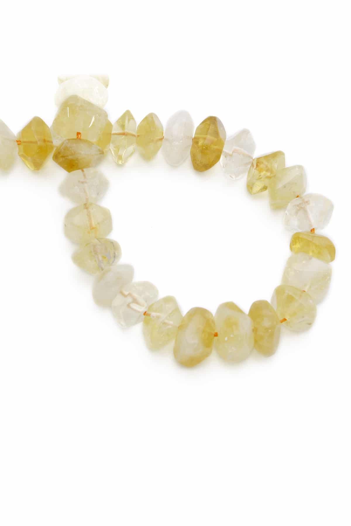 Citrine Natural Stone Tumbler Cut 6x8mm String Of Beads