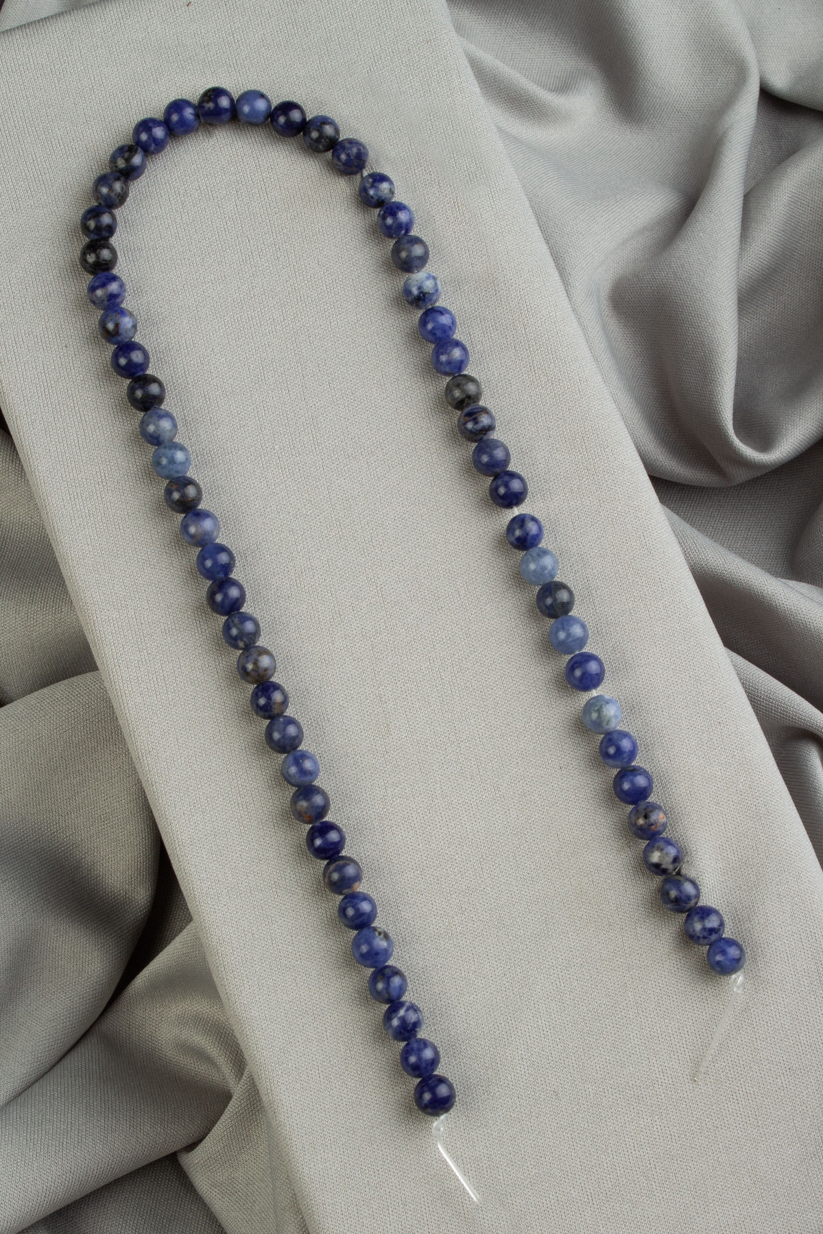 Sodalit Doğal Taş Koyu Lacivert Küre Kesim 6mm Dizi AA