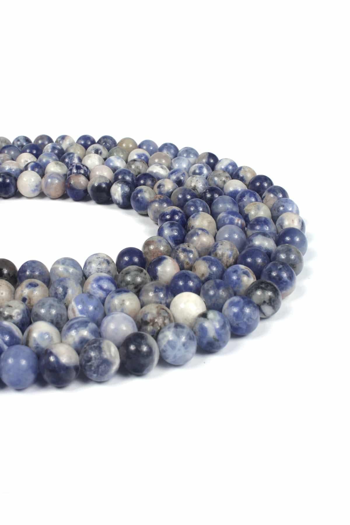 Sodalit Doğal Taş Küre Kesim 10mm Dizi
