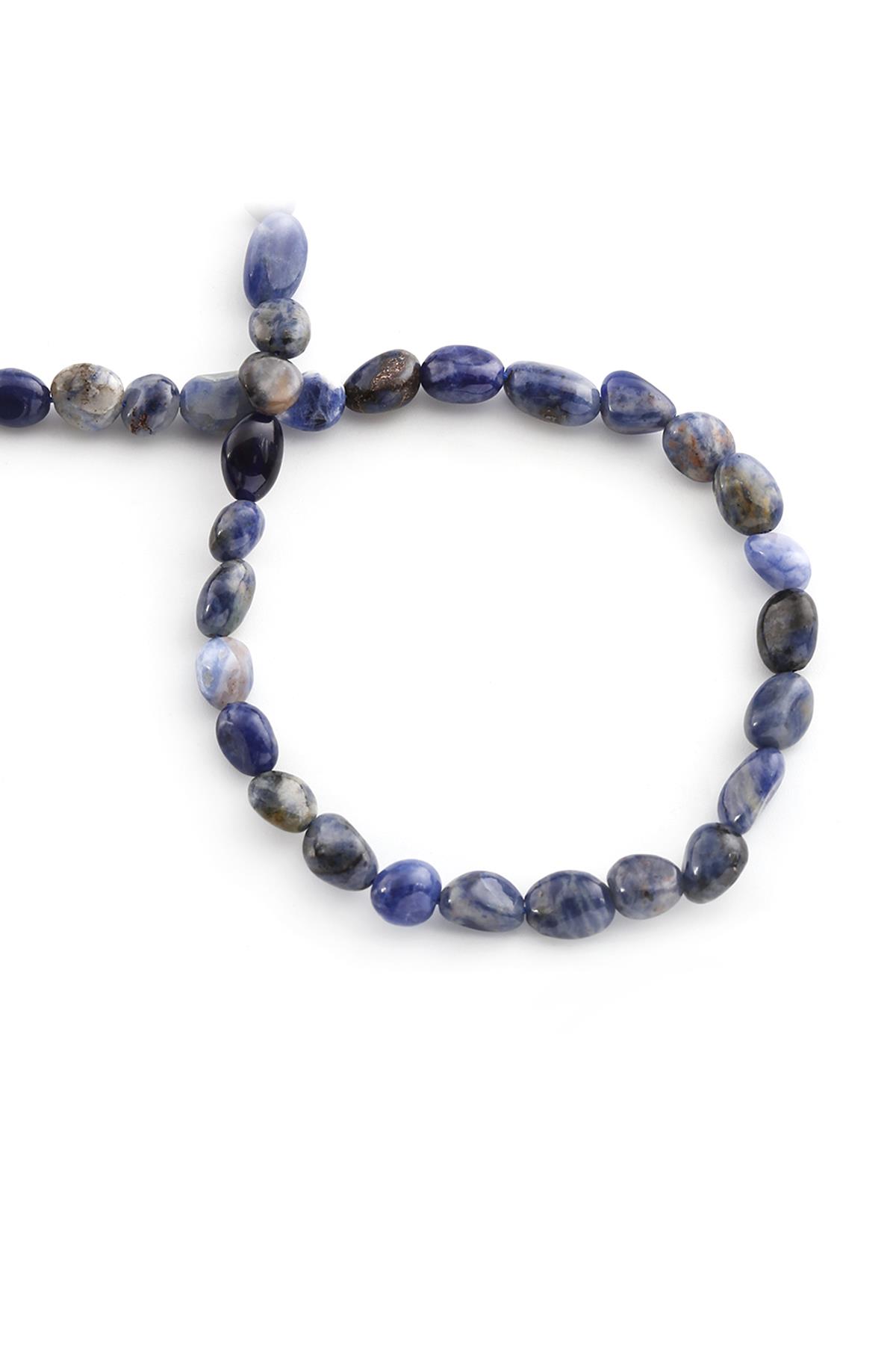 SoBranchite Natural Stone Tumbler Cut 6x8mm String Of Beads