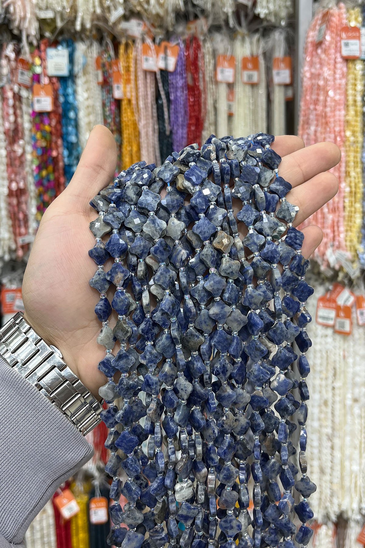 Sodalit Doğal Taş Van Cleef Yonca Kesim 12mm Dizi