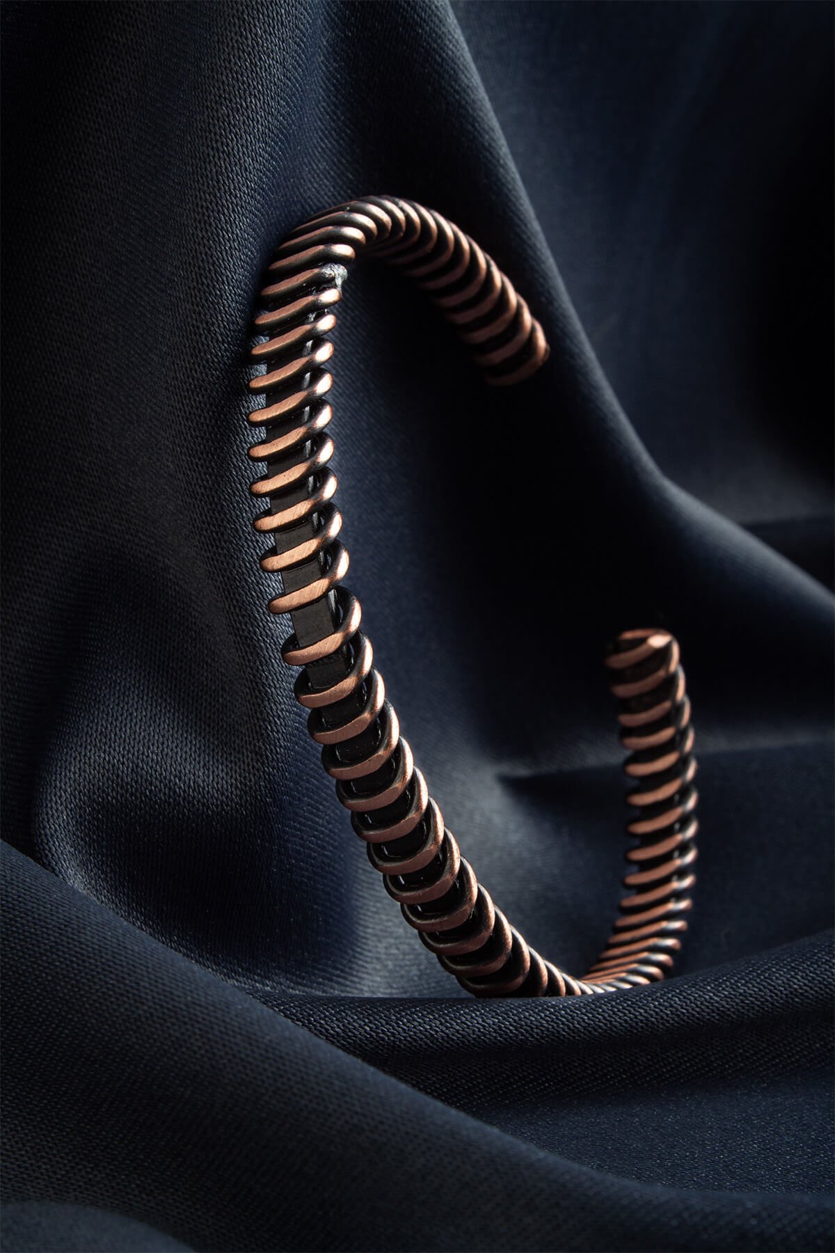 Spiral Sarma Desenli Ayarlanabilir Unisex Bakır Bileklik