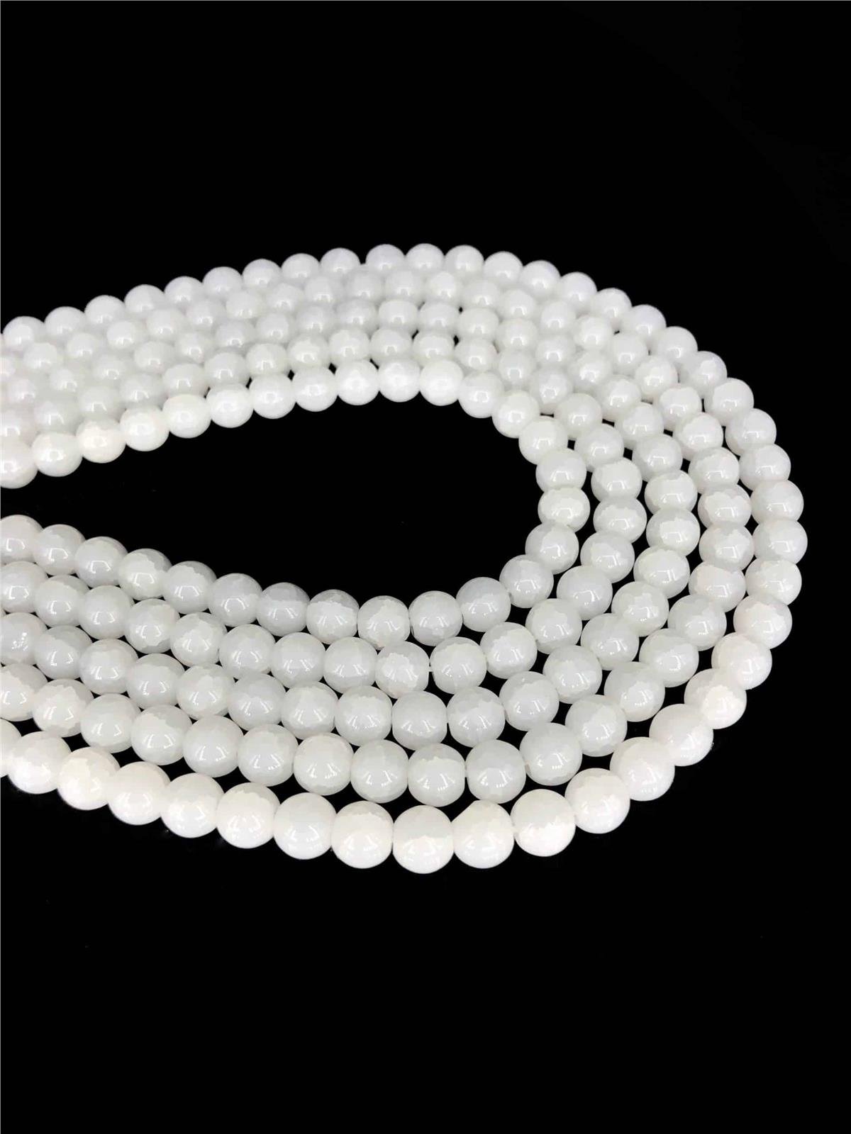 Süt Kuvars Doğal Taş Küre Kesim 8mm Dizi