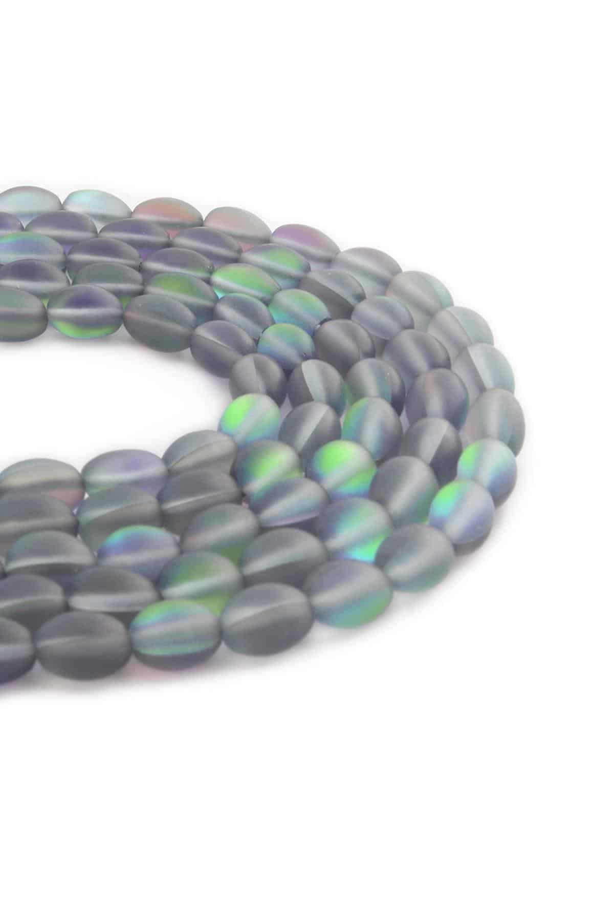 Termal Kuvars Doğal Taş Mat Mavi Arpa Kesim 6x9mm Dizi [AB+]