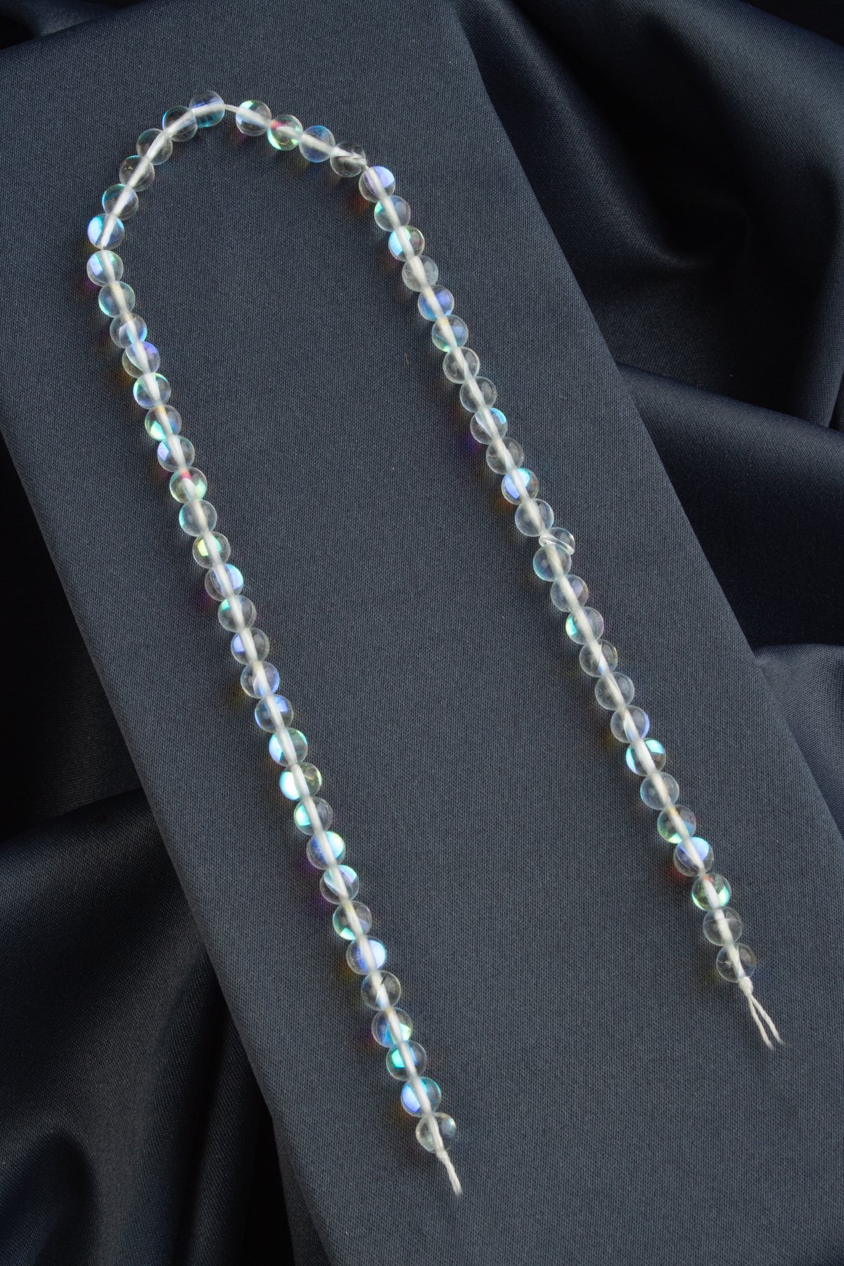 Thermal Quartz Natural Stone Shiny White Globe Cut 6mm String Of Beads