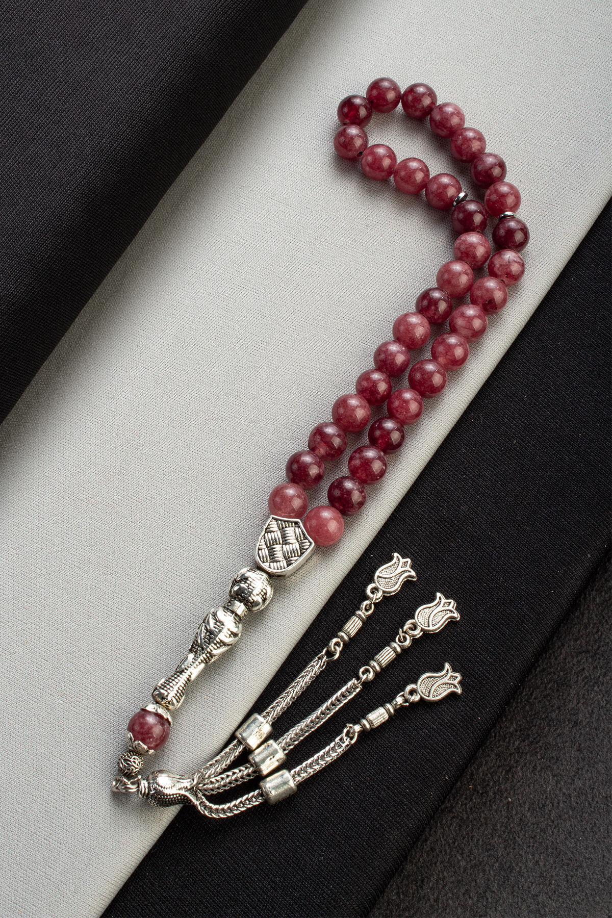 Tibet Akik Doğal Taş Küre Kesim 33 lü 8mm Tesbih